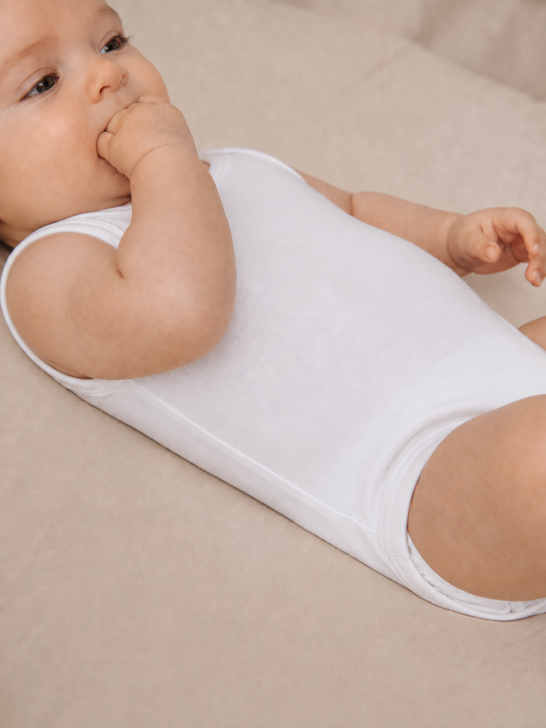 Set 6 Body Neonato Unisex Canotta in Costina di Cotone