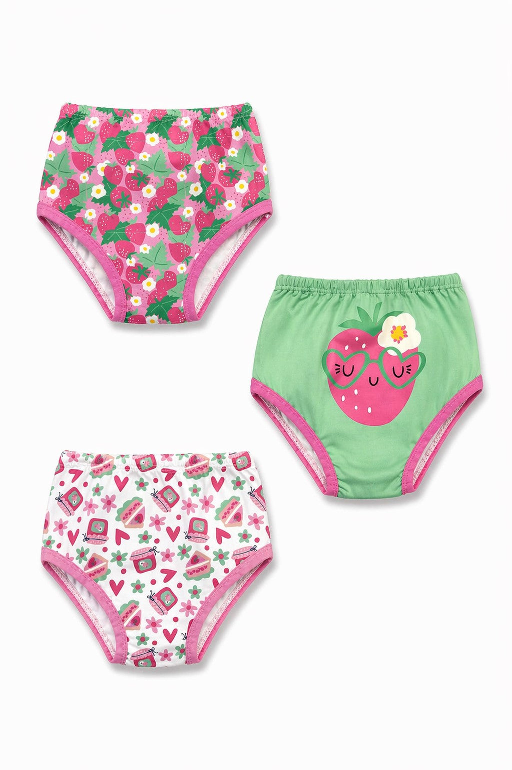 Mutandina apprendimento bambina Ellepi 100% cotone — tassello interno in spugna, stampe floreali