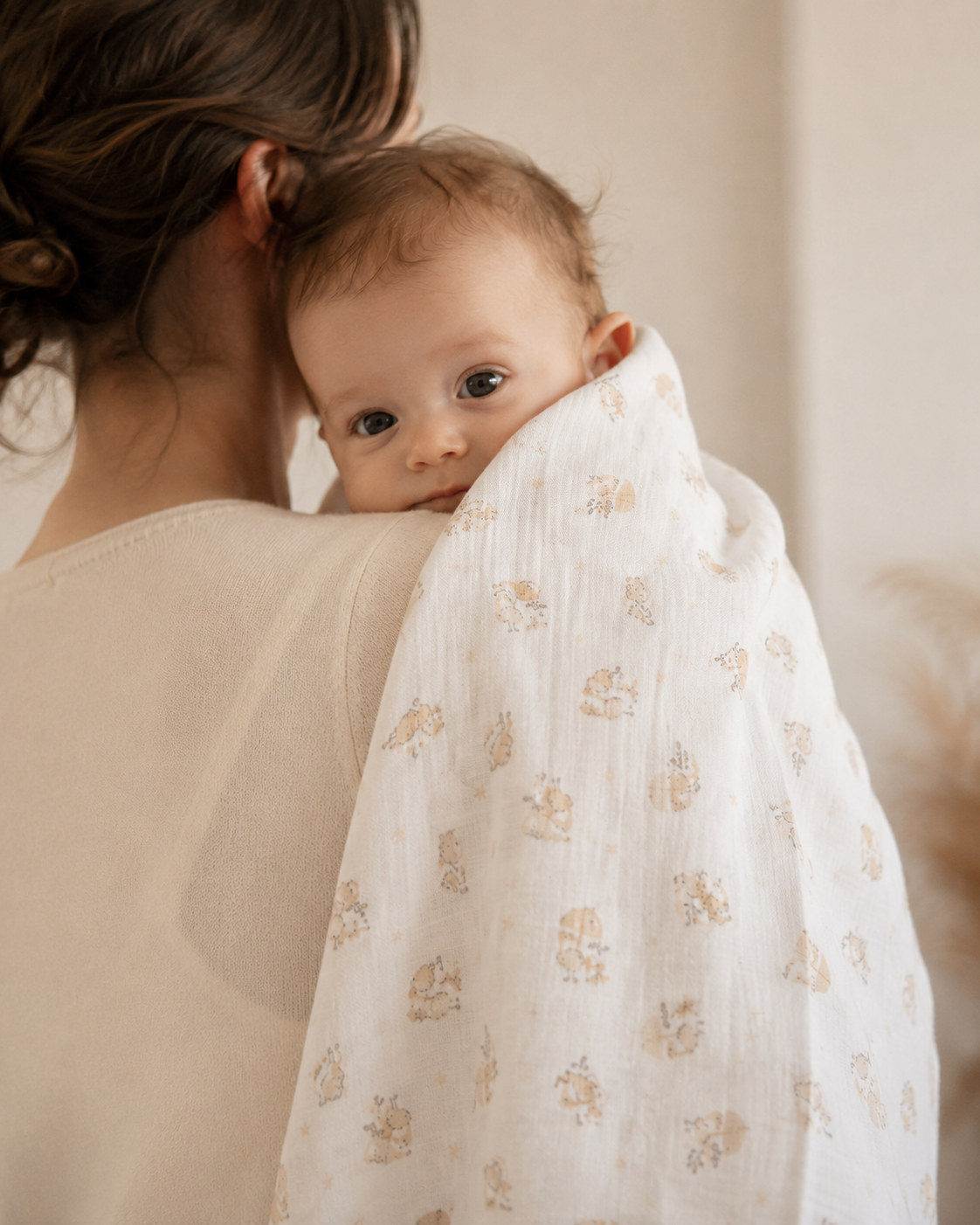 Mussola Neonato Unisex in Bamboo e Cotone