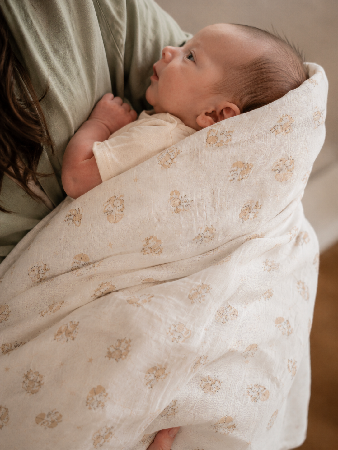 Mussola Neonato Unisex in Bamboo e Cotone