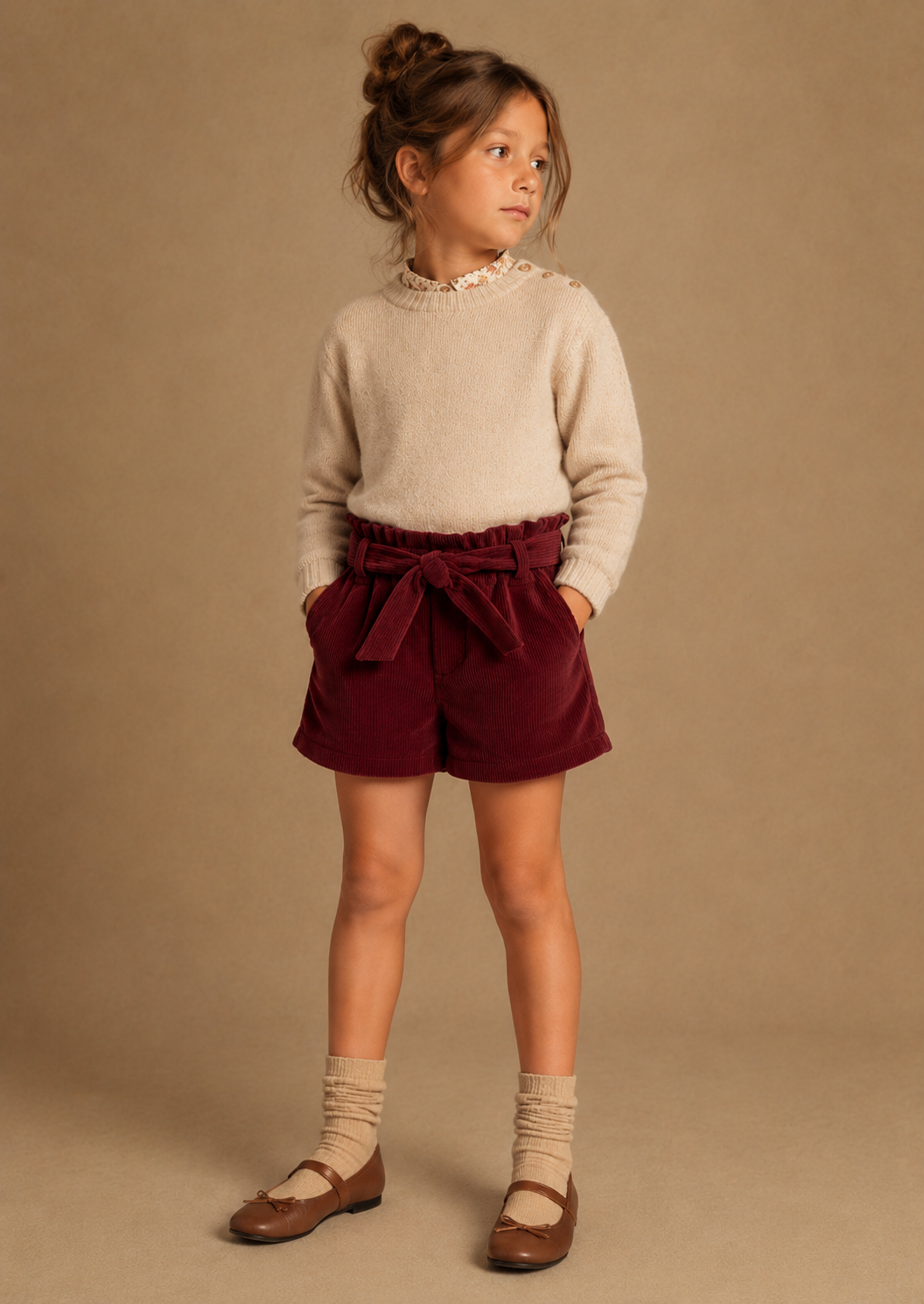 Pantalone Corto in Poliestere Bimba EMC