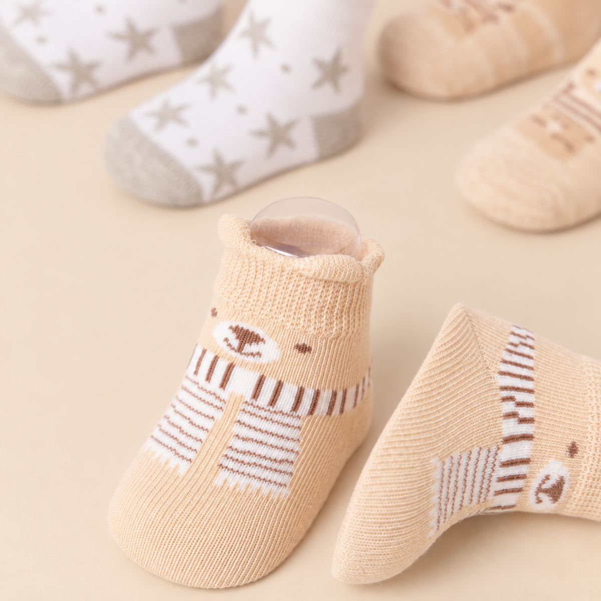 Set 3 Calzini Neonato in Cotone