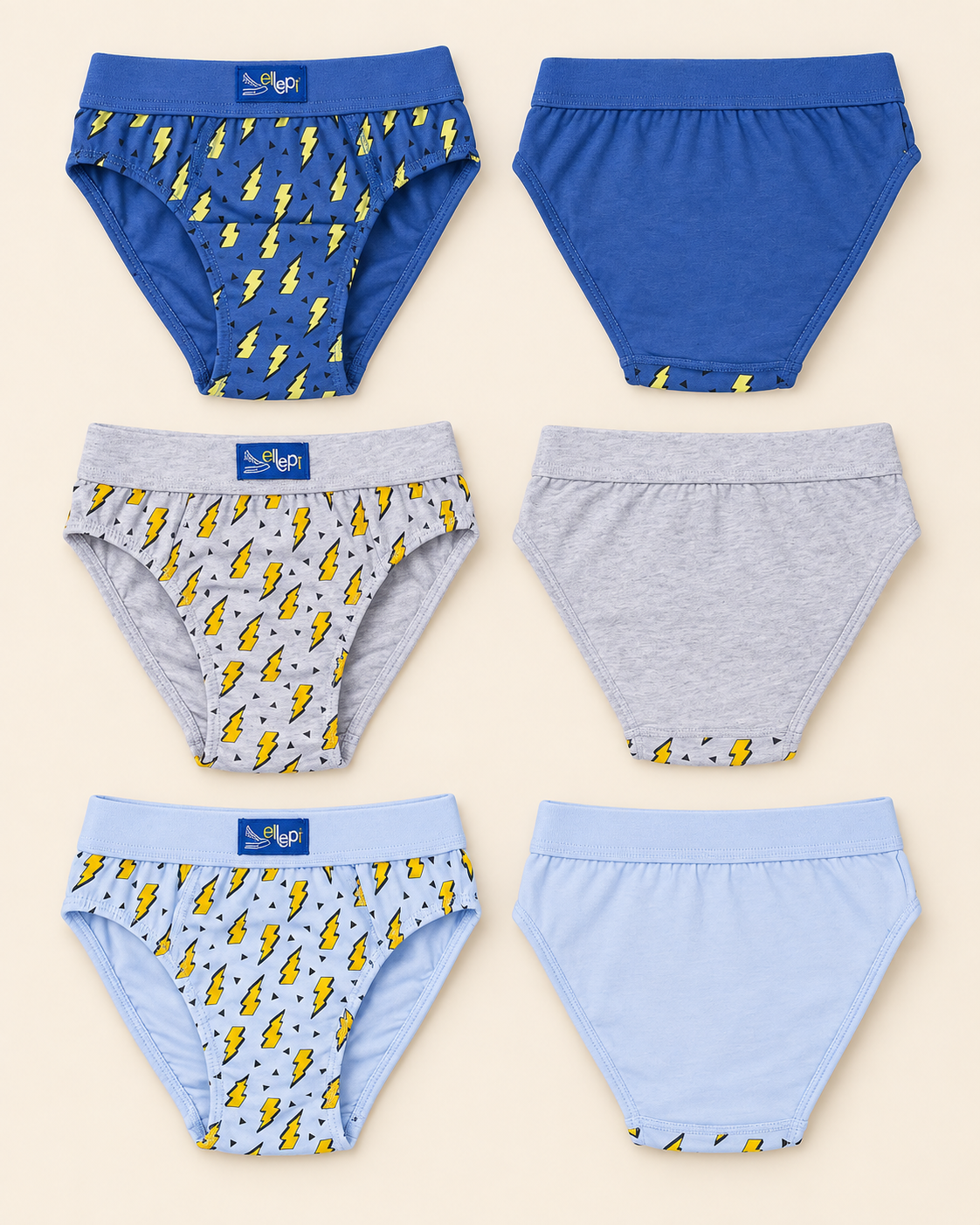 Set 6 Slip Bambino in Cotone Elasticizzato