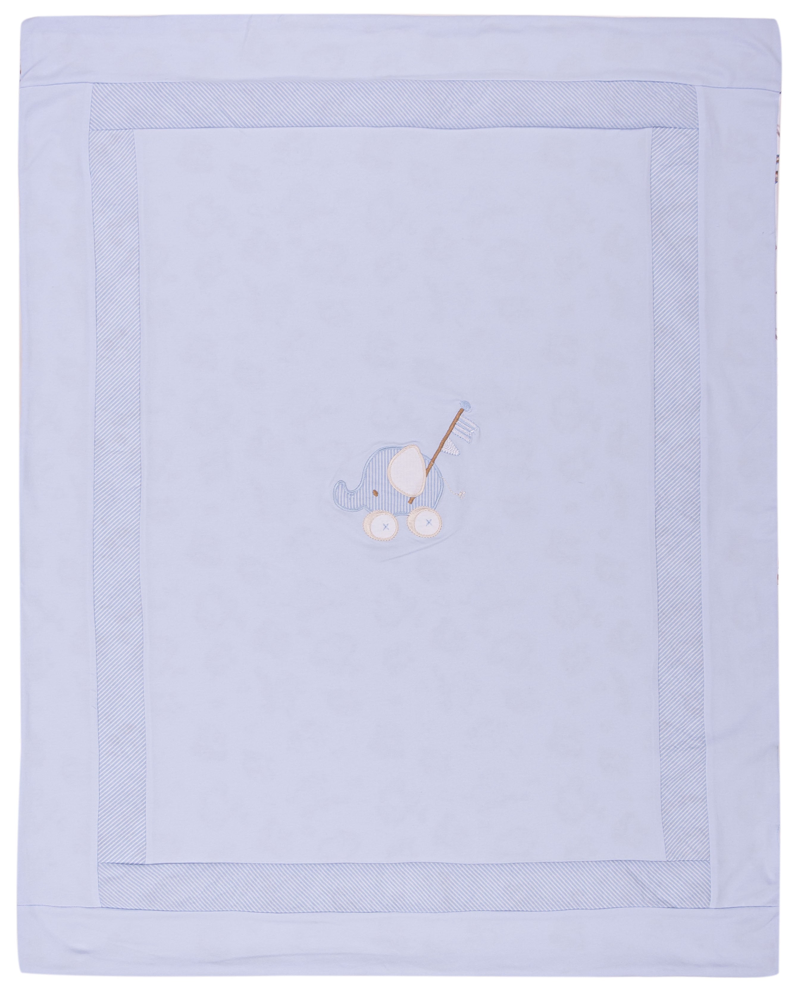 Copertina Neonato Azzurra in Cotone Elasticizzato