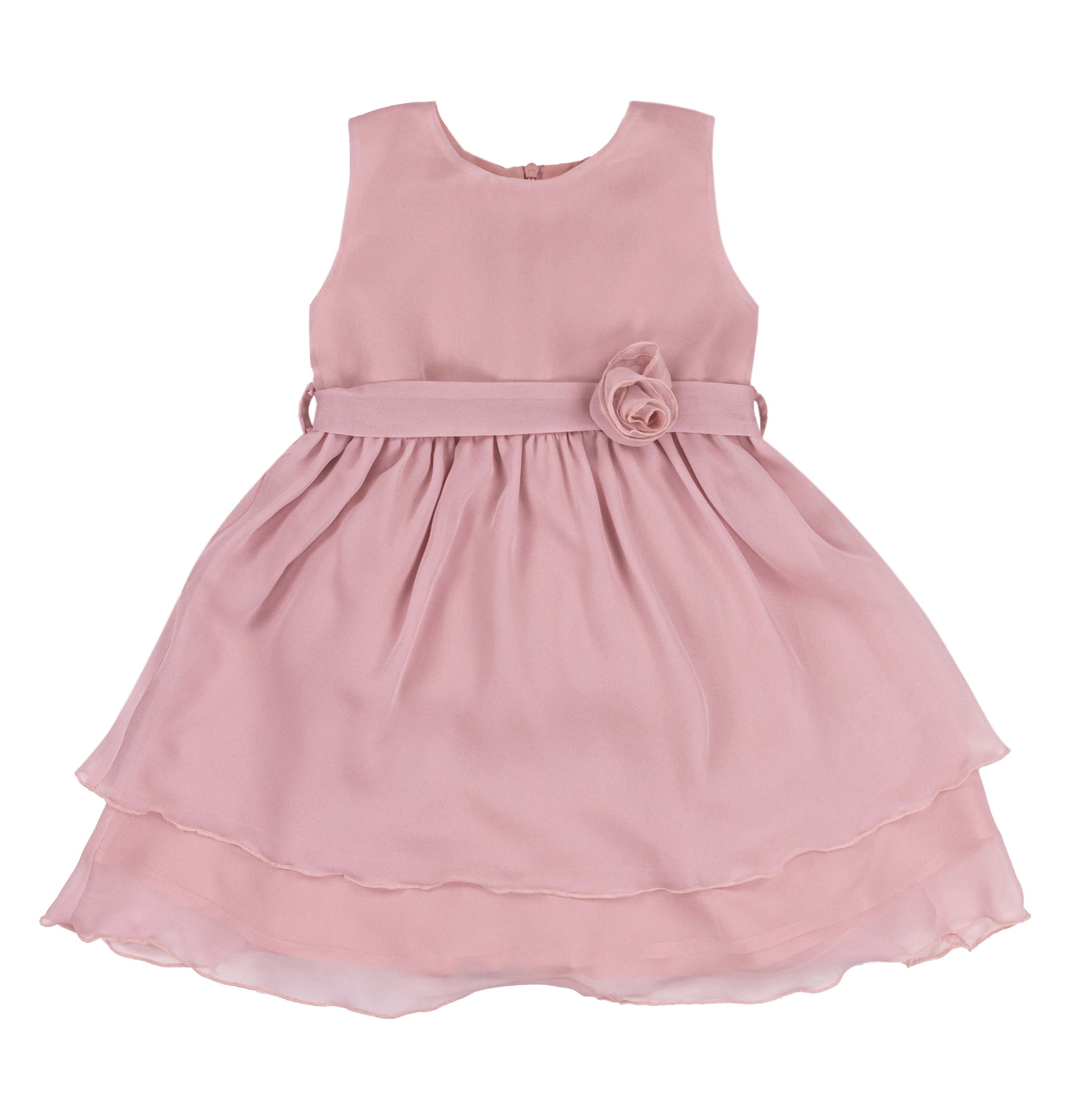 Vestito Cerimonia Bimba EMC | Balze in Cotone e Fiore in Vita