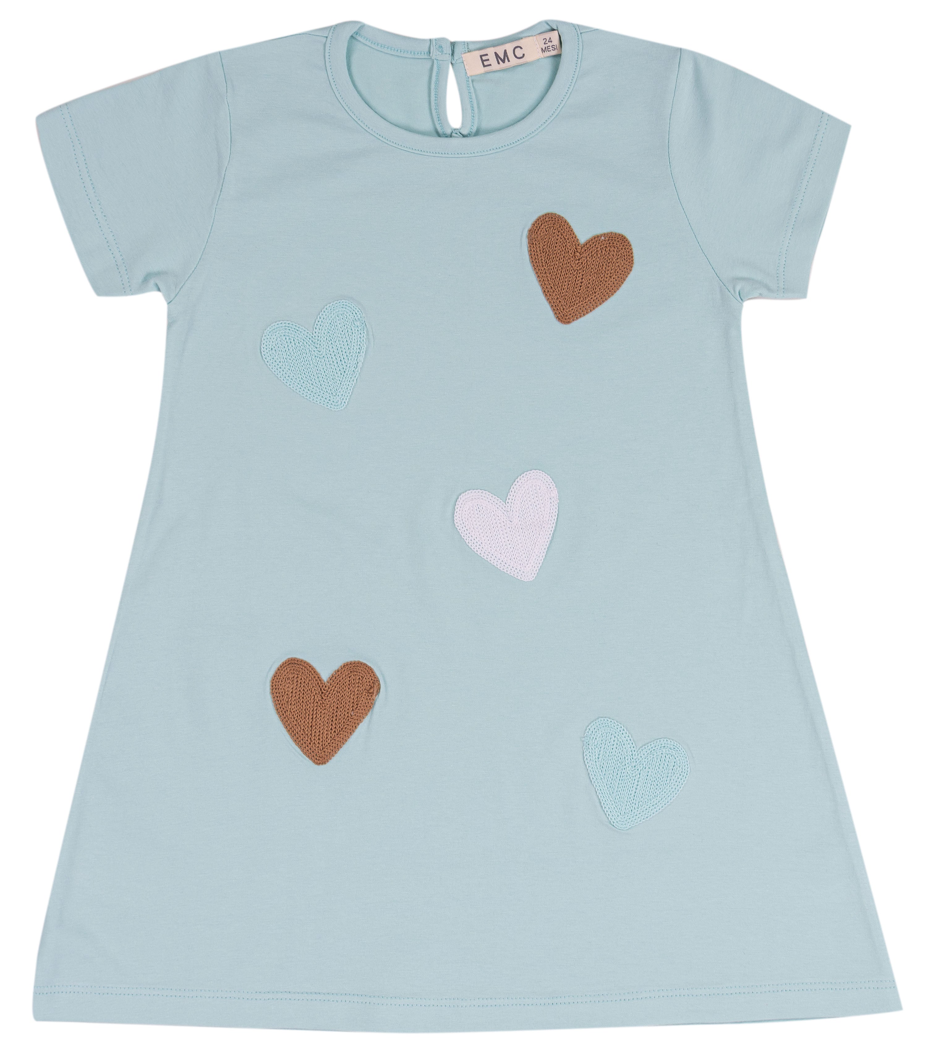 Abito Estivo Bimba in Cotone con Cuoricini