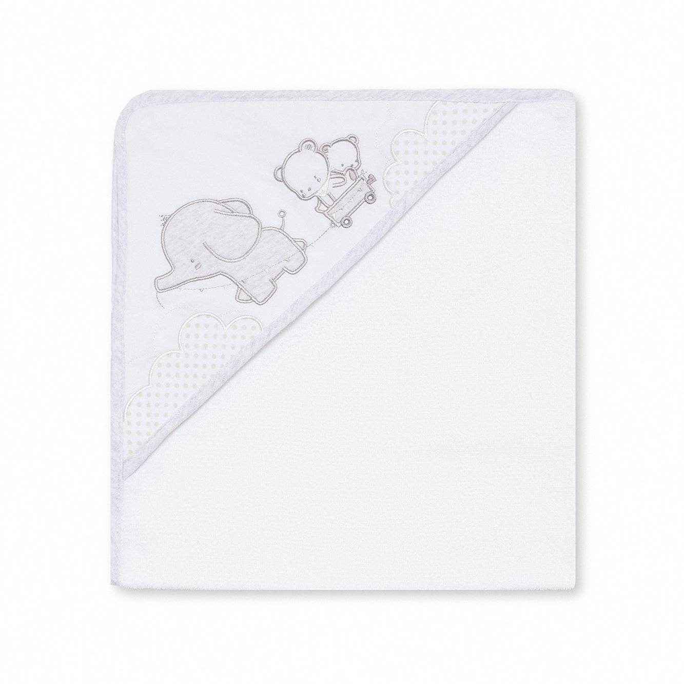 Accappatoio a Triangolo Neonato Unisex in Cotone