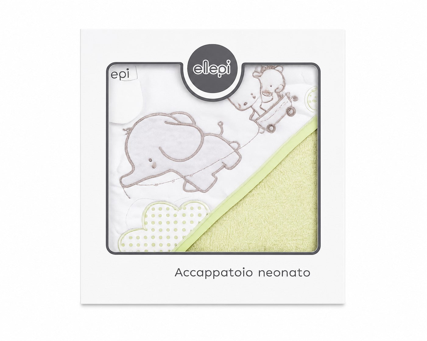 Accappatoio a Triangolo Neonato Unisex in Cotone