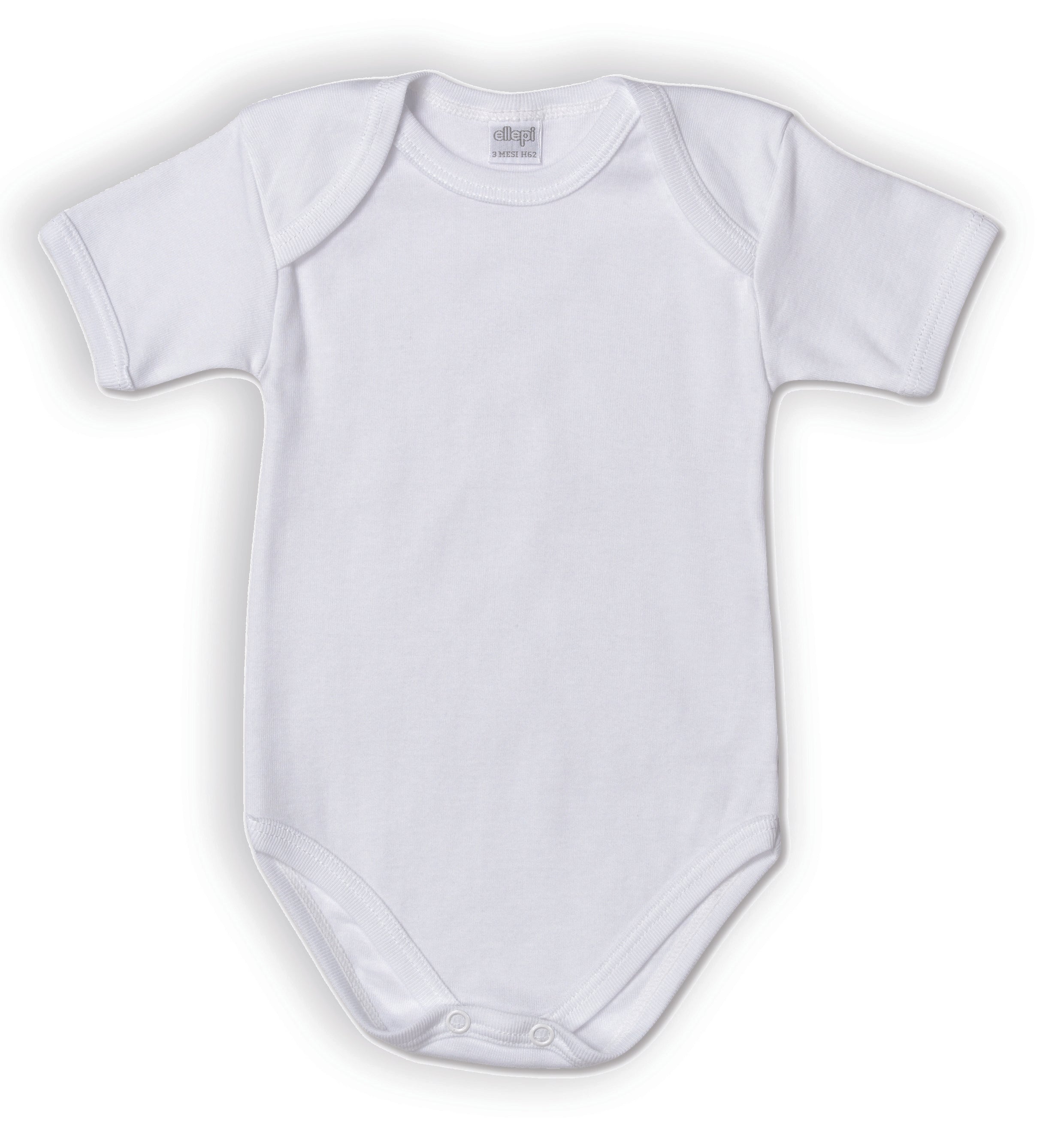 Set 6 Body Neonato Unisex Scollo Americano in Costina di Cotone