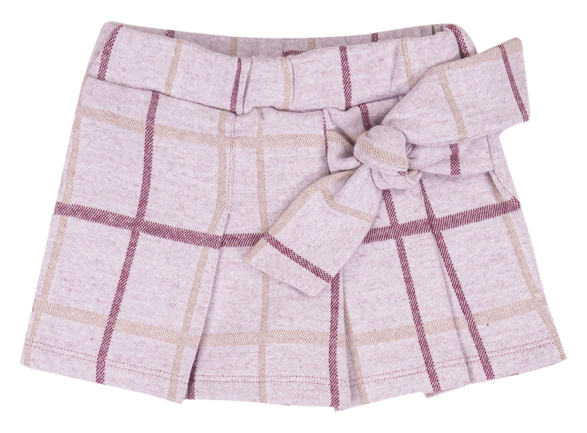 Gonna Pantalone Bimba EMC a Quadri con Fiocco Laterale