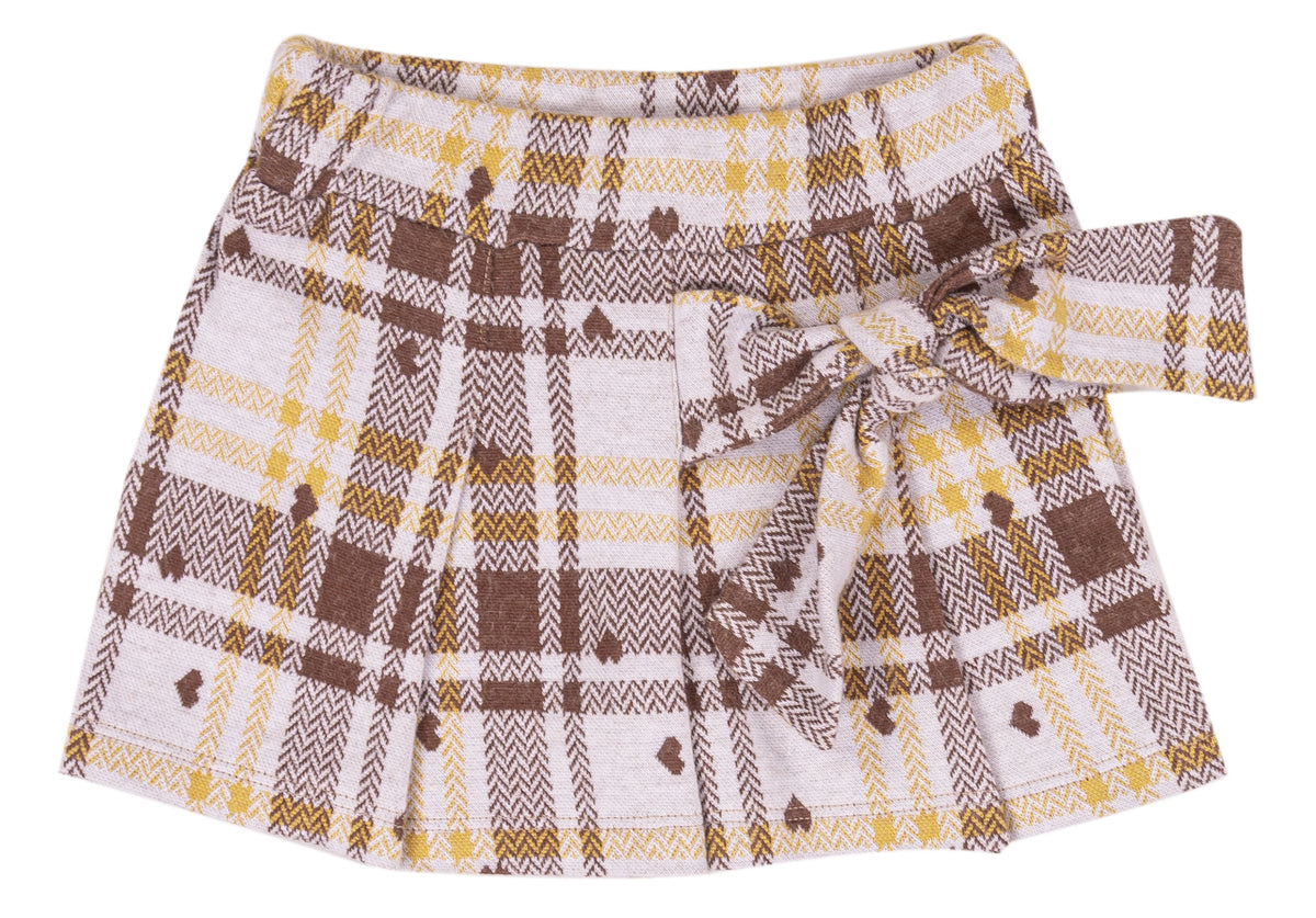 Gonna Pantalone Bimba EMC a Quadri con Fiocco Laterale