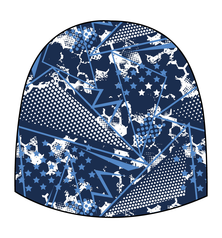 Cappellino Beanie Bambino in Cotone Rosso con Squali