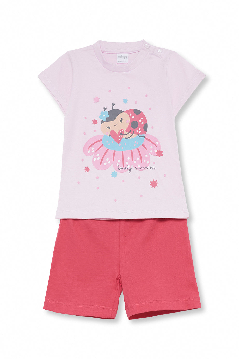 Pigiama Corto Bambina in Cotone con Grafica