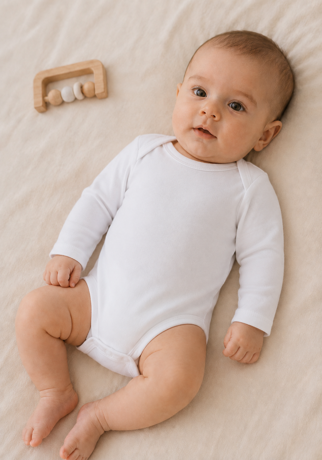 Set 6 Body Neonato Unisex Scollo Americano in Caldo Cotone Manica Lunga