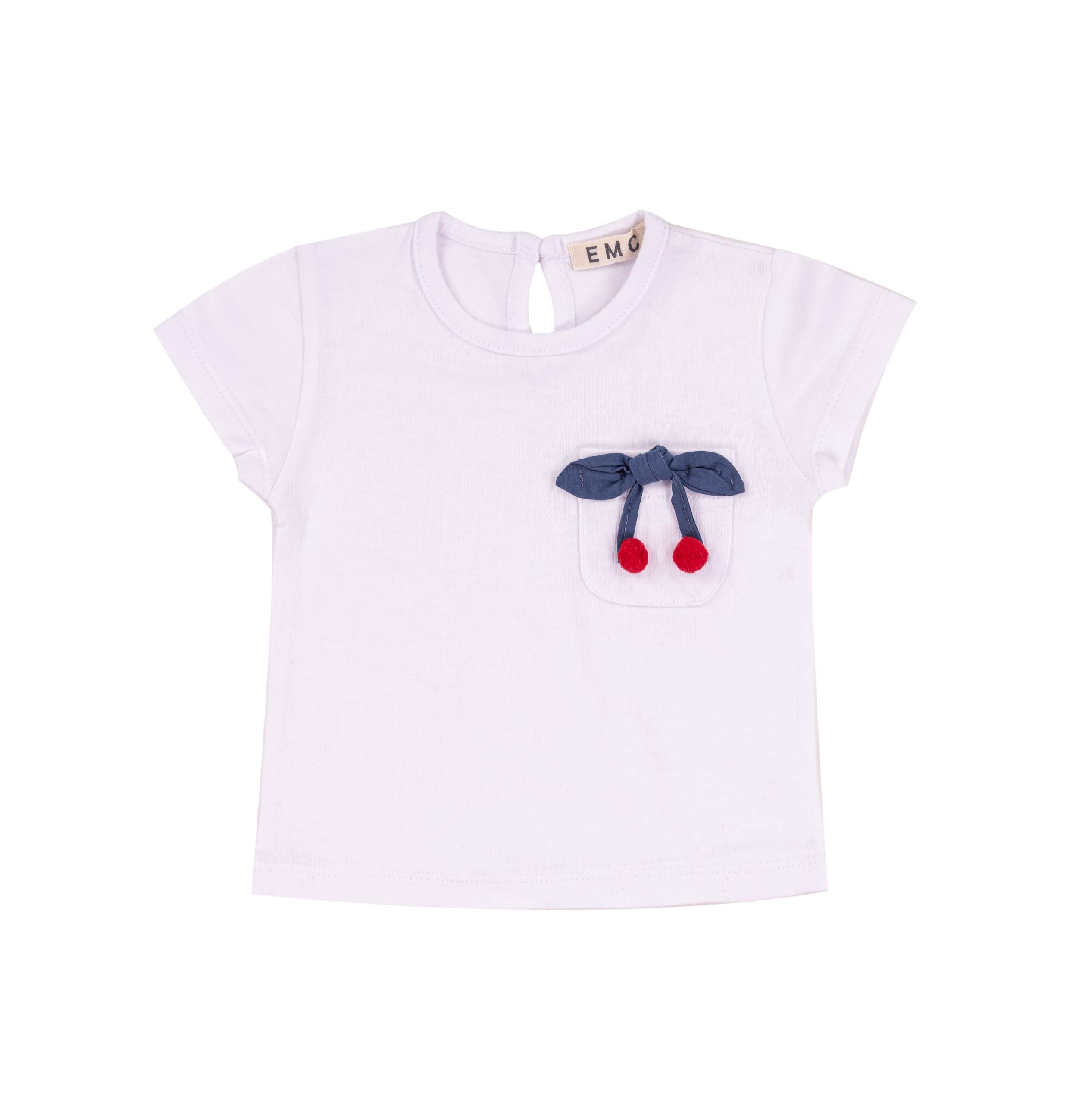 T-Shirt Bambina in Cotone Elasticizzato