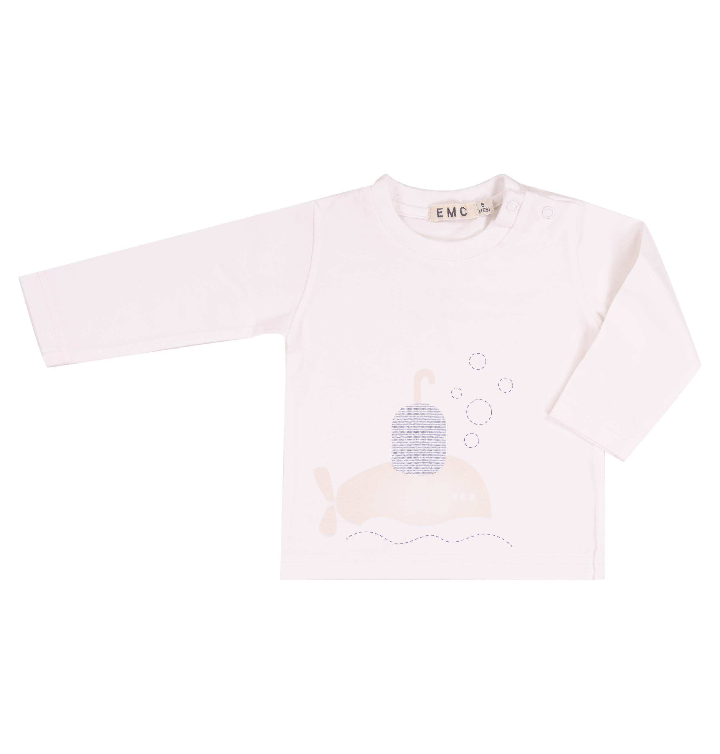 T-shirt Bambino Cotone Stretch Sottomarino