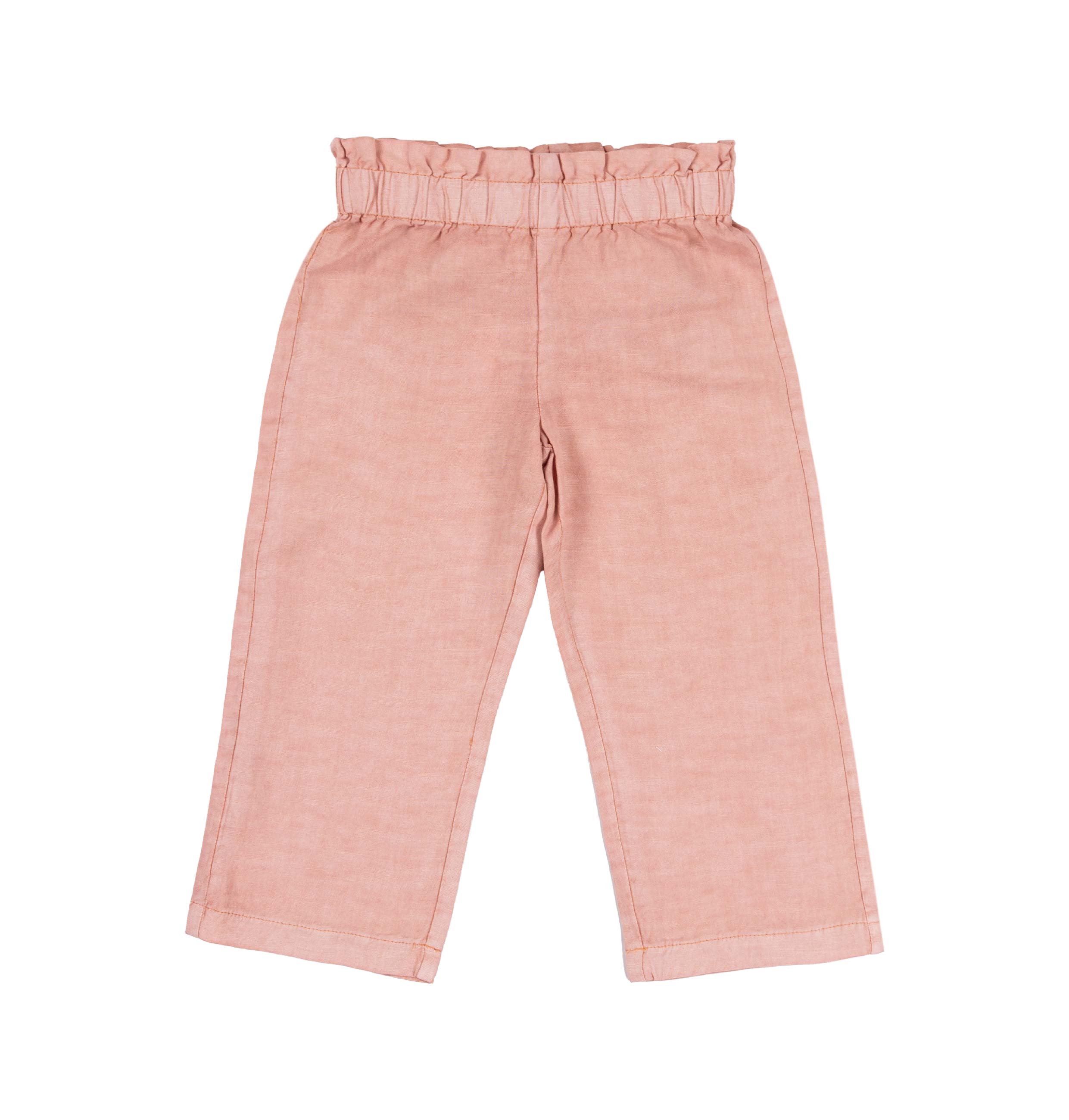 Pantalone Lungo Bambina EMC in Lino e Viscosa | Estivo con Elastico in Vita