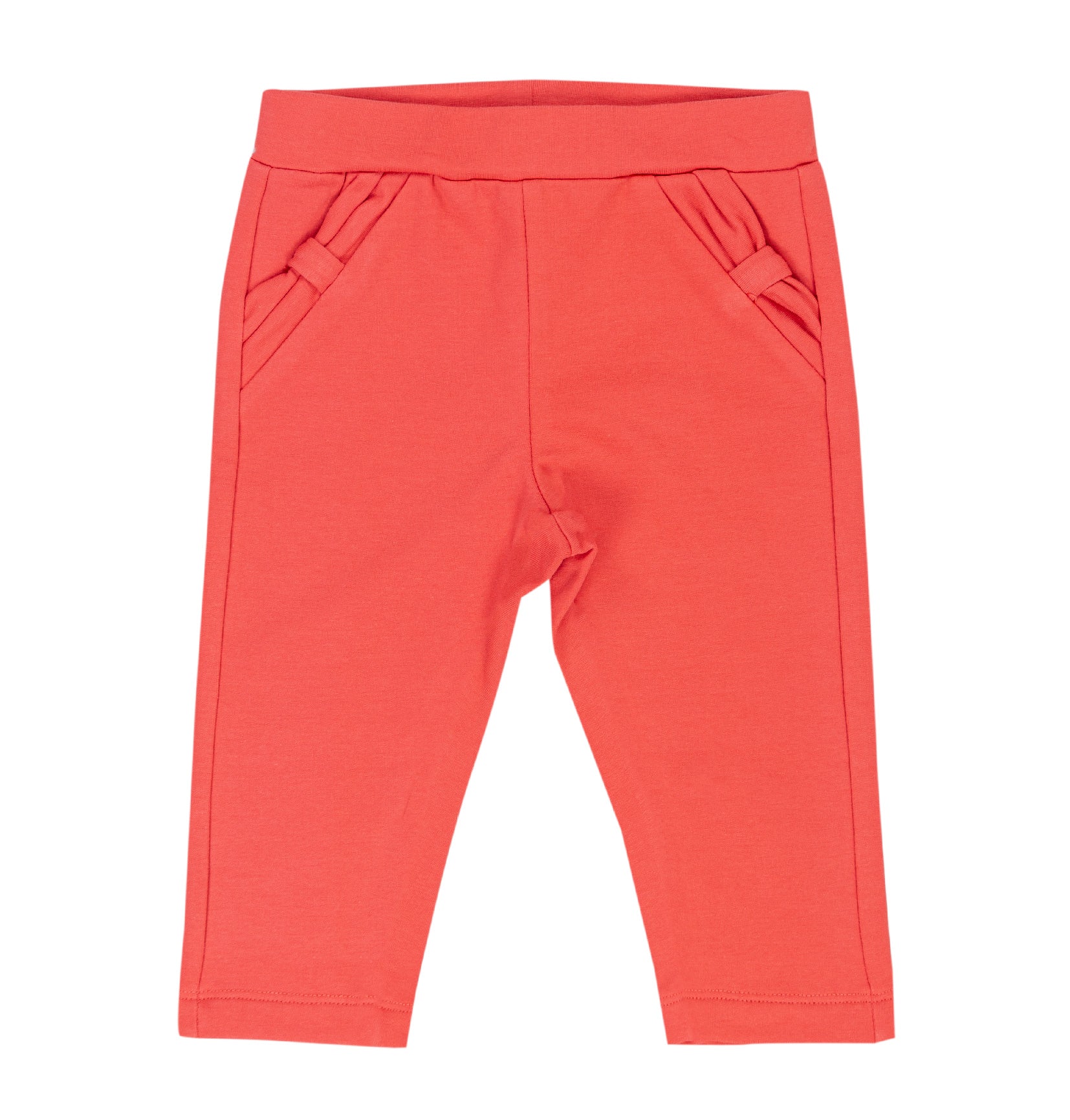 Pantalone Lungo Bambina in Cotone con Dettaglio Fiocchetto