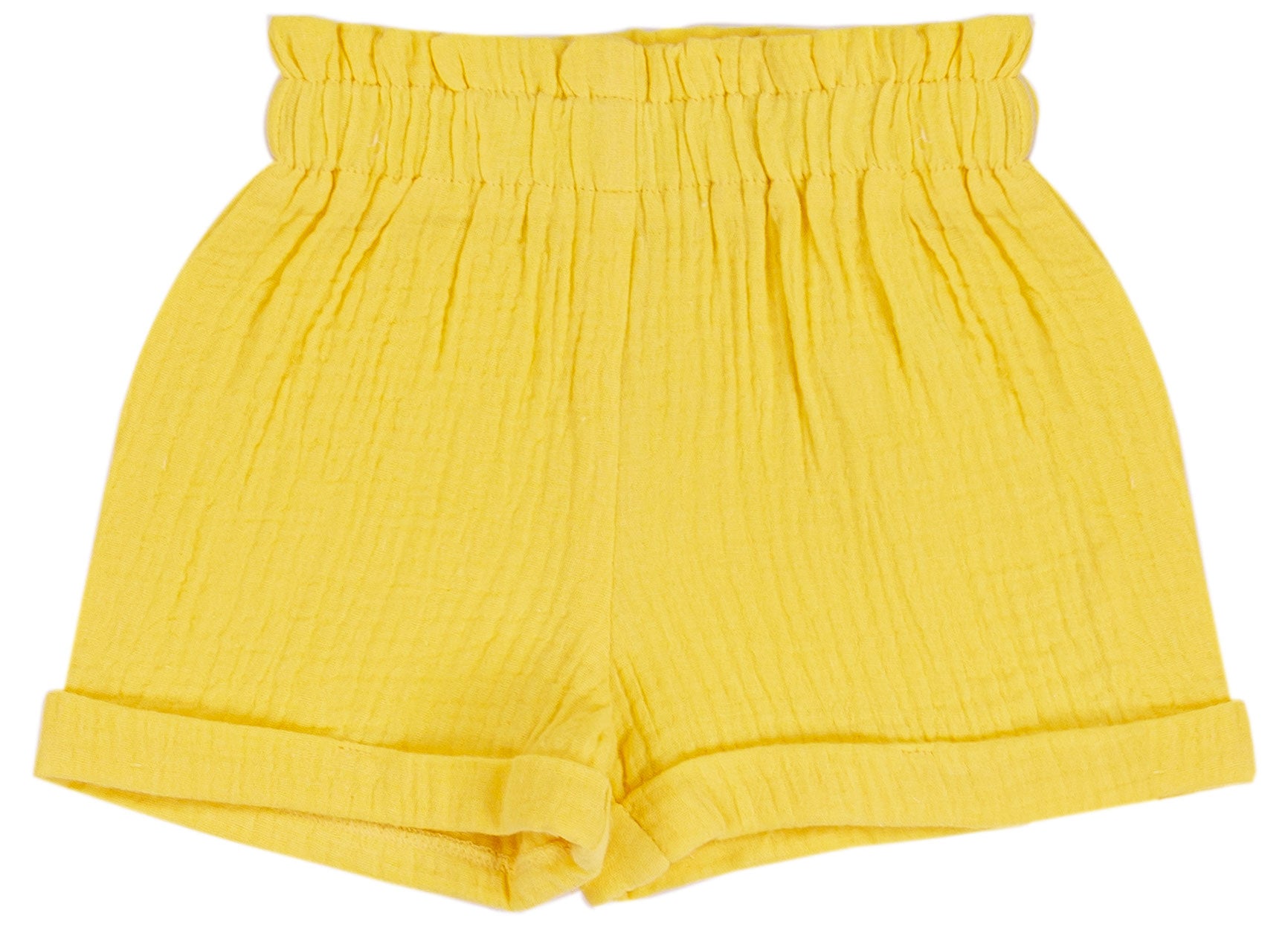 Pantaloncino Corto Bambina in 100% Cotone con Vita Arricciata