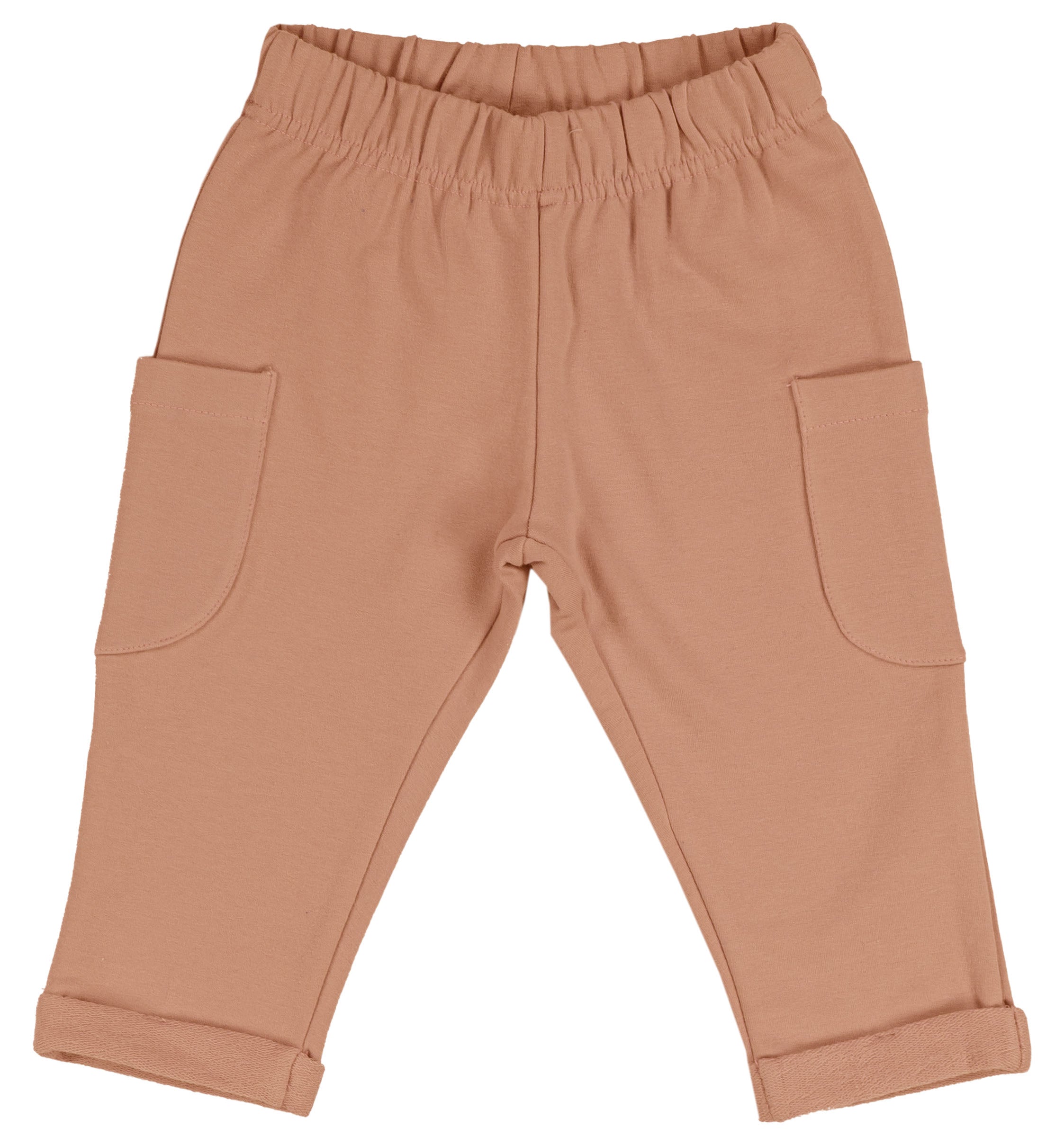 Pantalone Lungo Bambino Grigio Chiaro in Cotone Elasticizzato con Tasconi