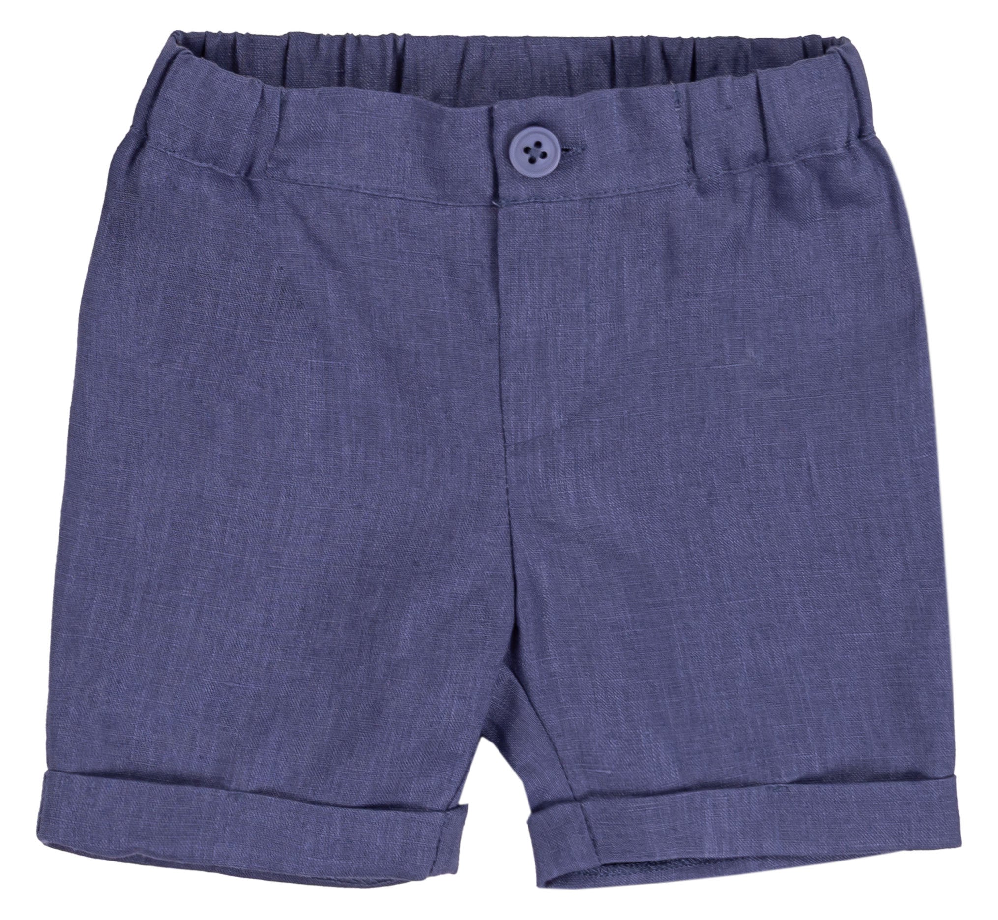 Pantaloncino Corto Bambino in 100% Lino con Bottone