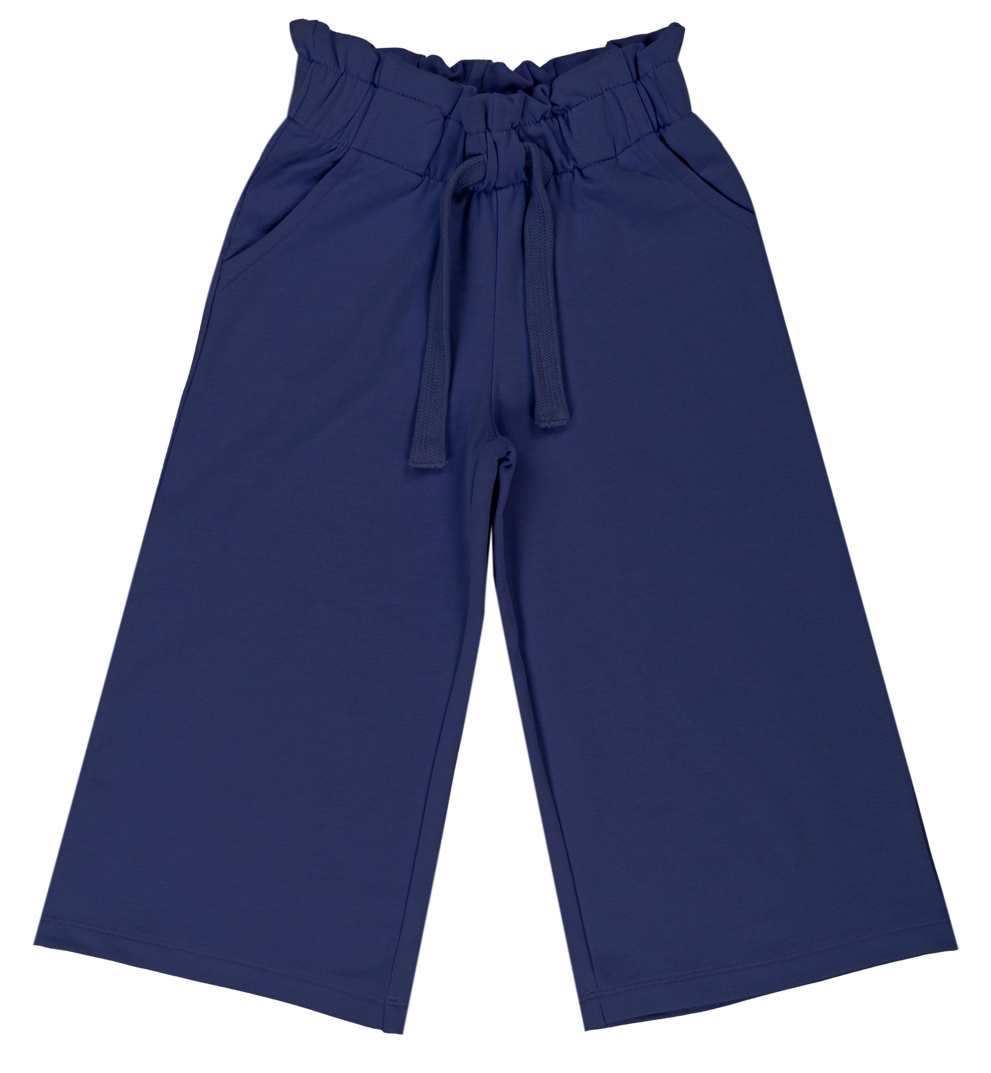 Pantalone Lungo Bimba in Cotone con Laccetto in Vita