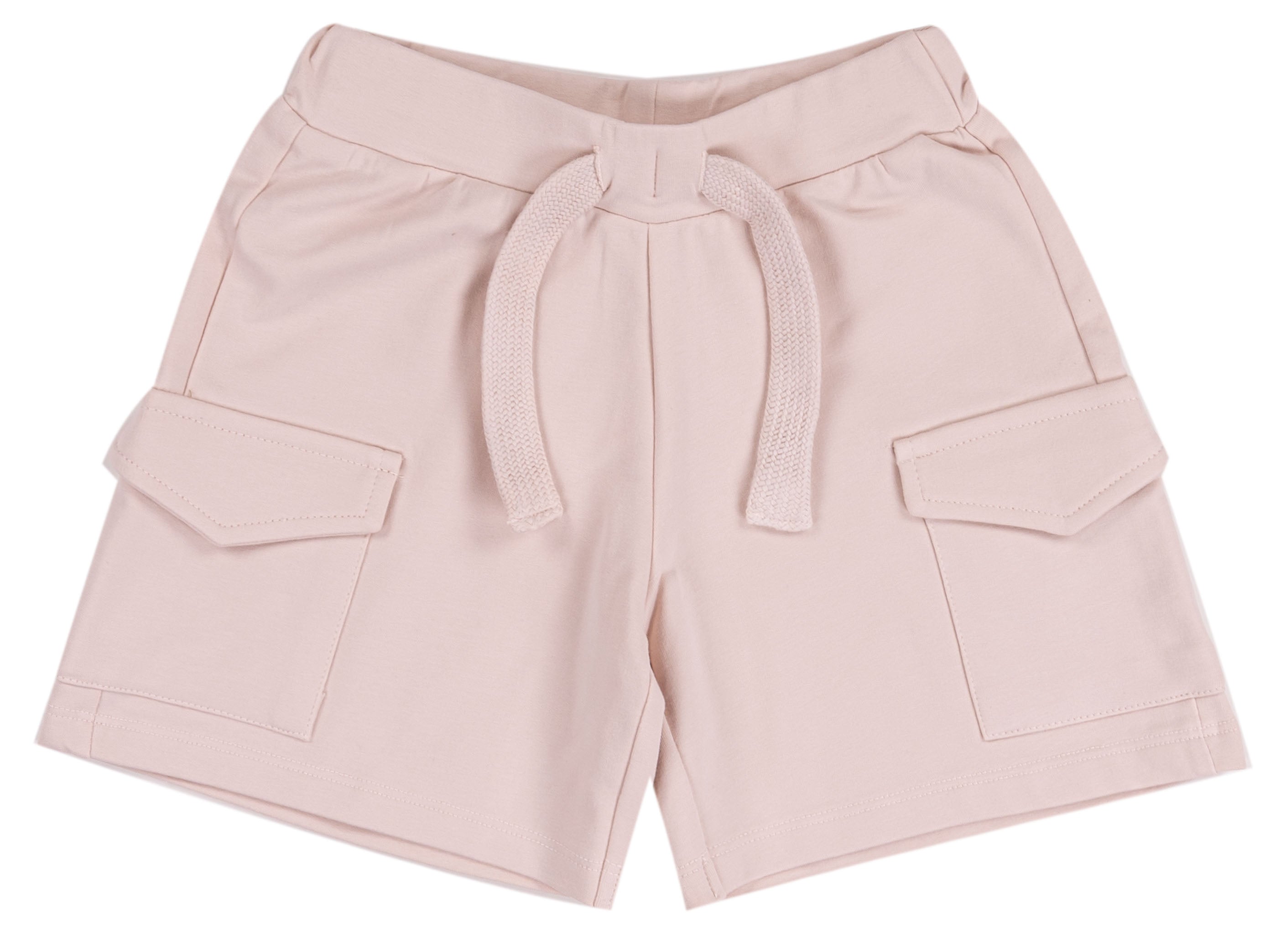 Pantalone Corto Bambina in Cotone Elasticizzato con Tasconi