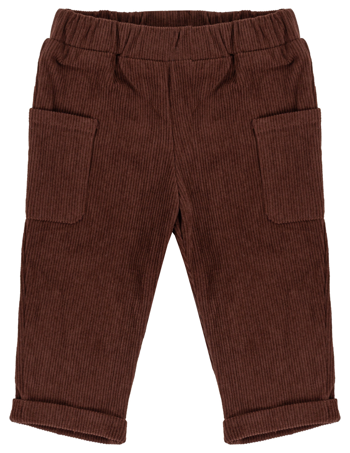 Pantalone Bimbo EMC in Velluto a Coste con Tasconi e Risvolto