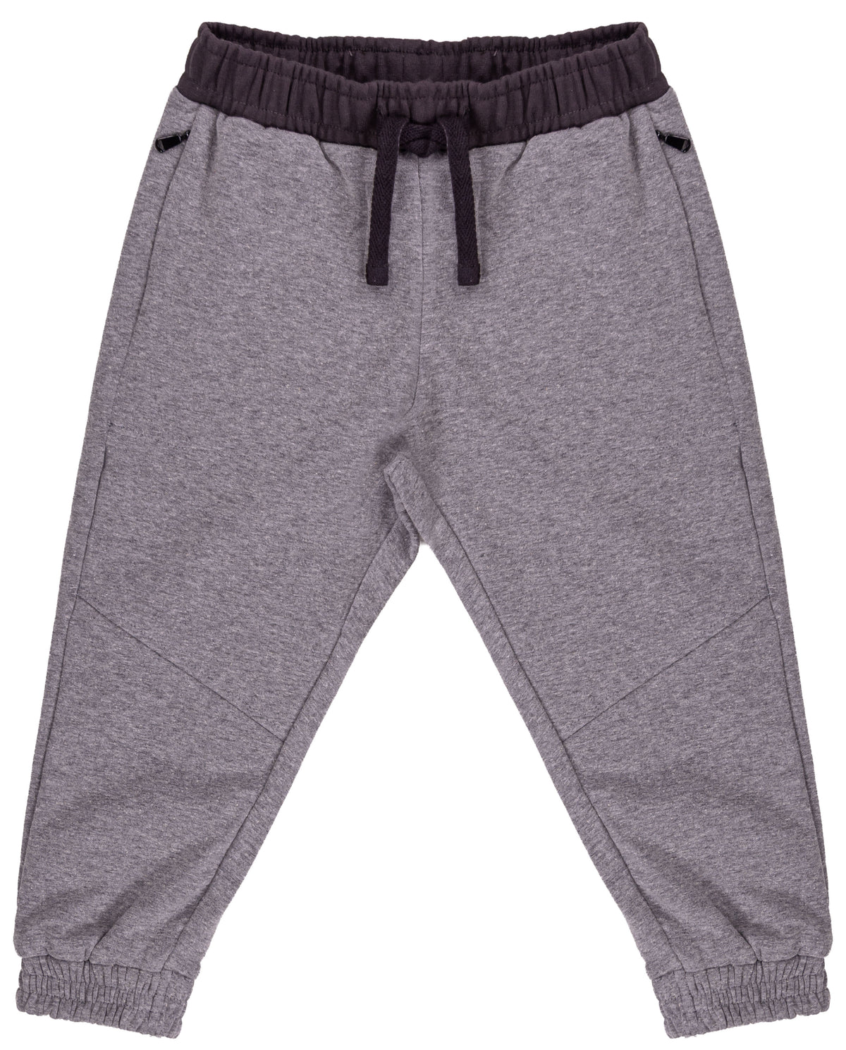 Pantalone Bimbo EMC Grigio Melange con Tasche Zip