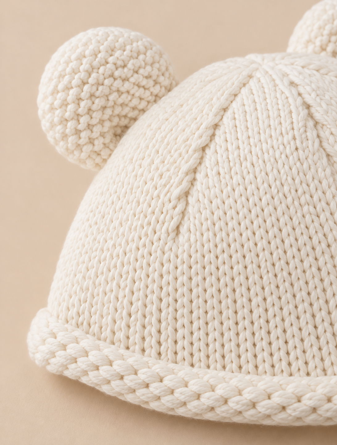 Berretto Tricot per Neonato in Cotone