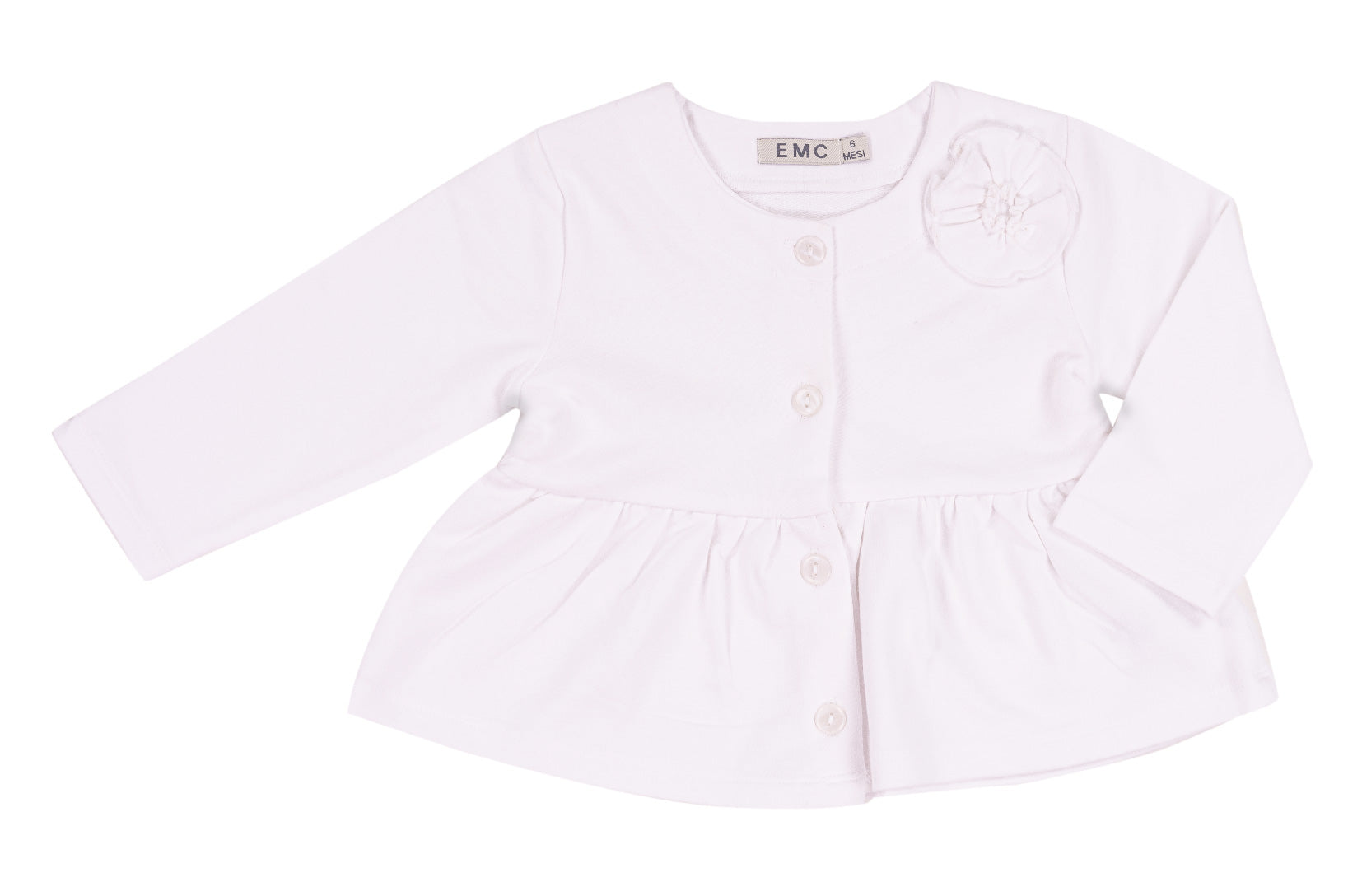 Giacca Bambina Cotone Stretch con Gonnellina e Fiore