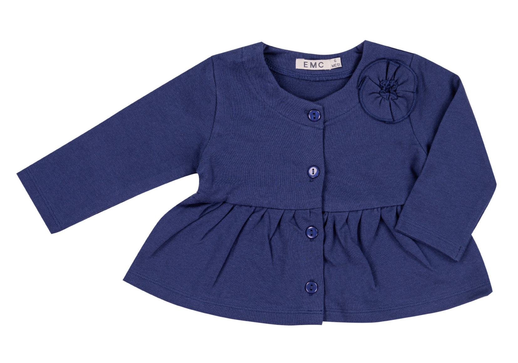 Giacca Bambina Cotone Stretch con Gonnellina e Fiore