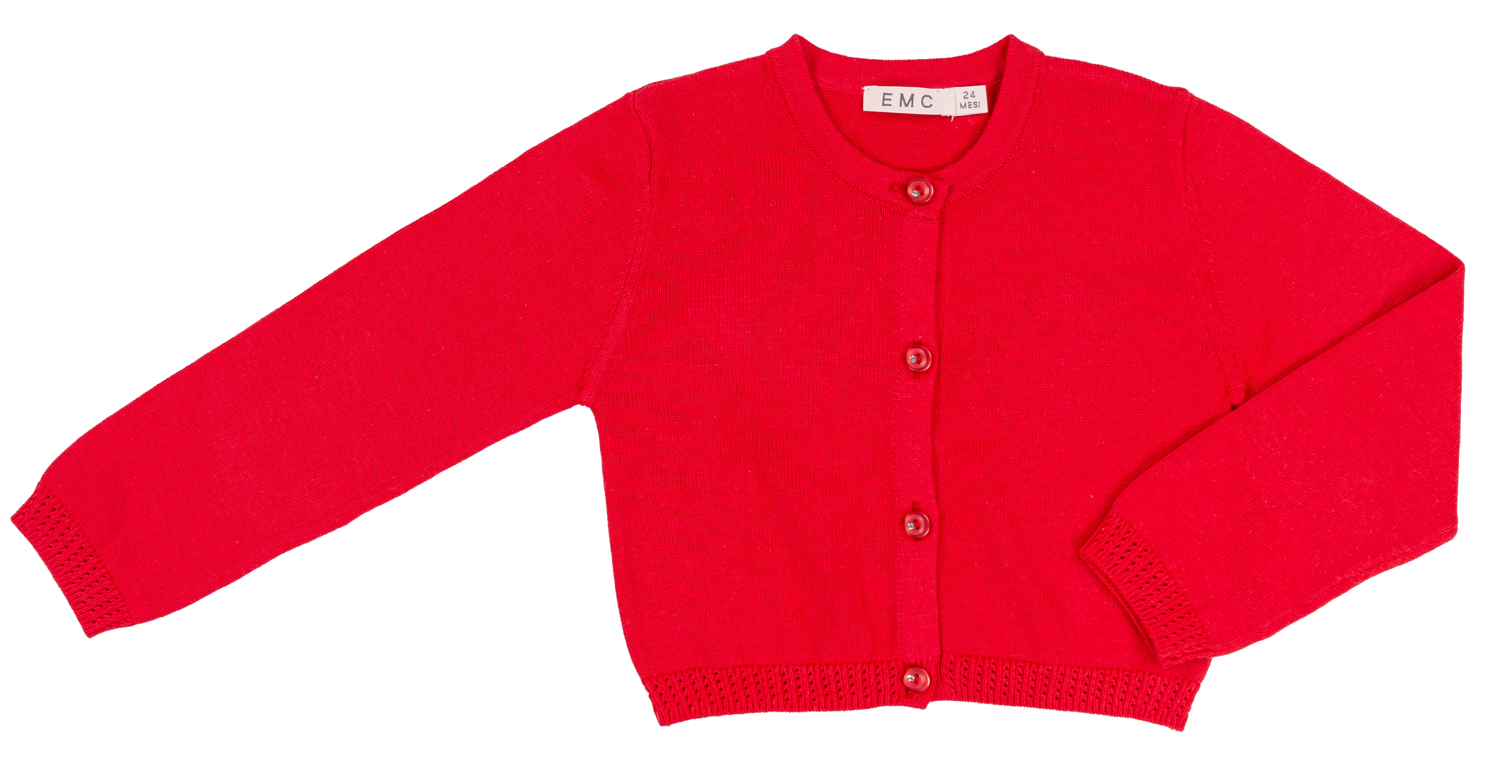 Cardigan Bimba EMC in Cotone | Maglia Girocollo con Bottoni