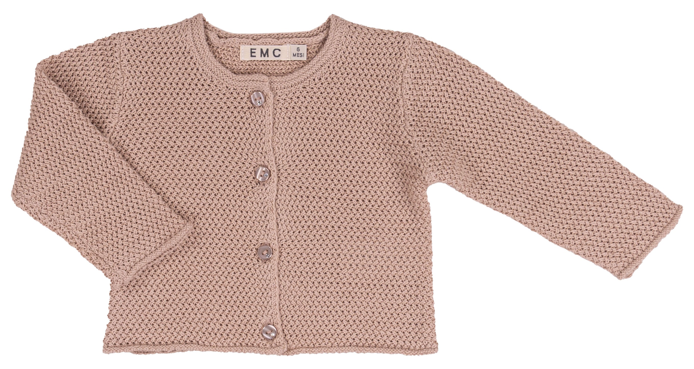 Cardigan Bambina Rosa in 100% Cotone con Lavorazione Traforata