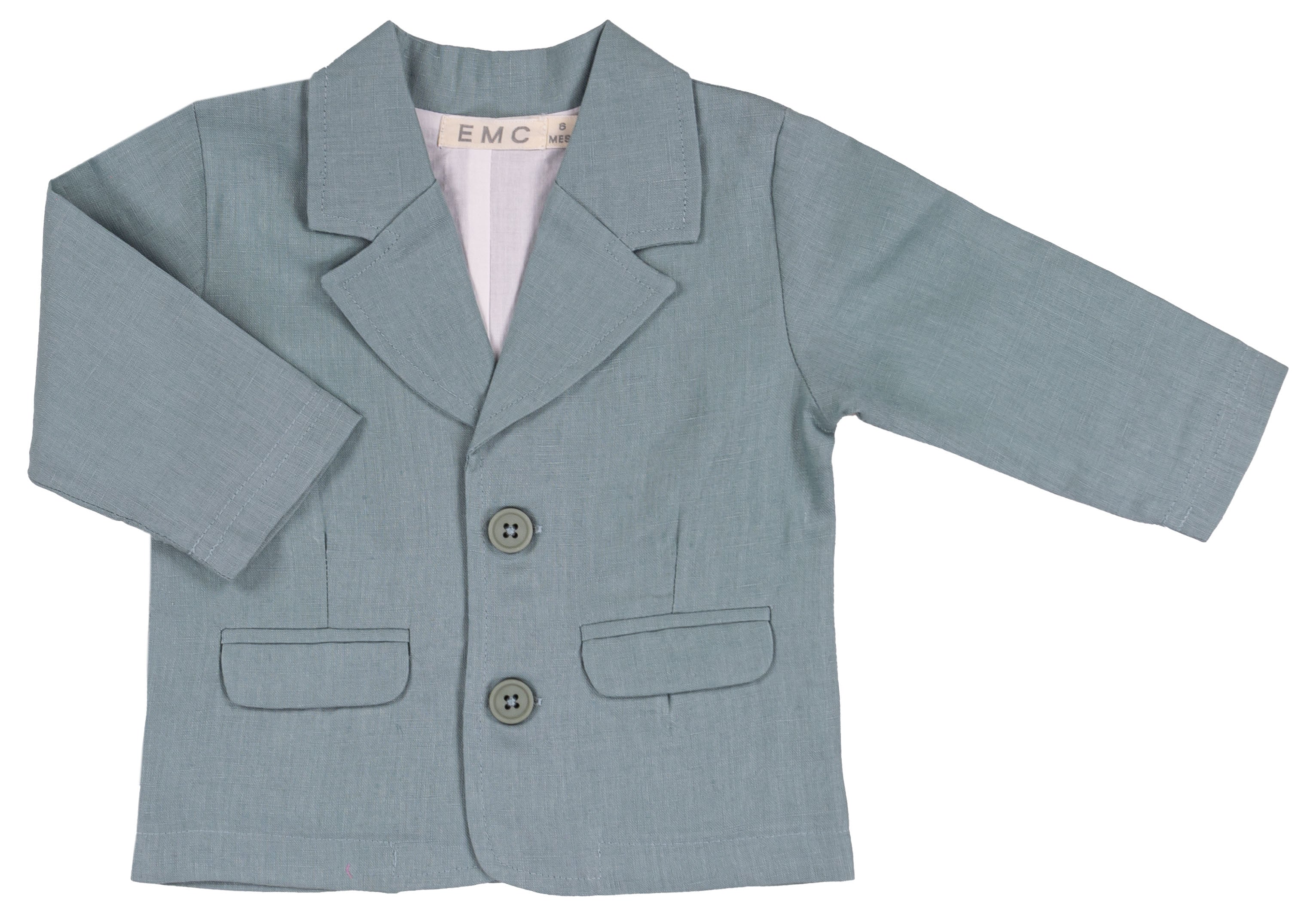 Giacca Elegante Bambino in 100% Lino Blu Avio