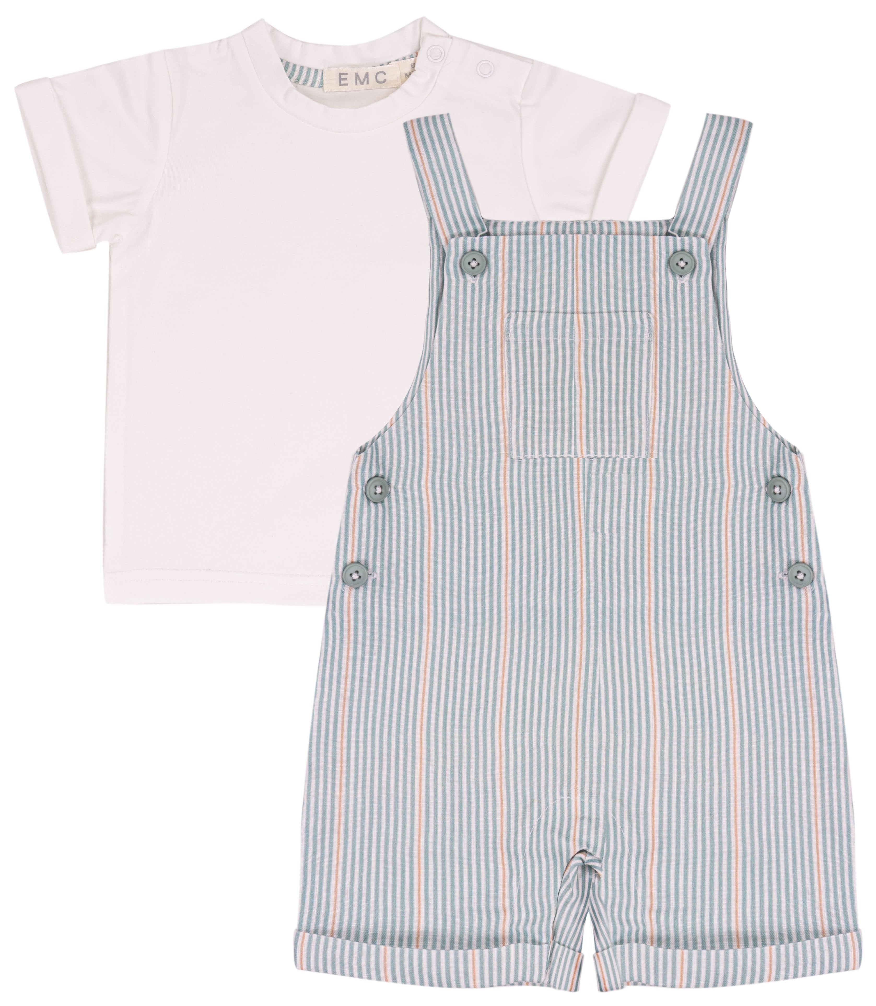 Completo Estivo Bambino con Salopette Scozzese