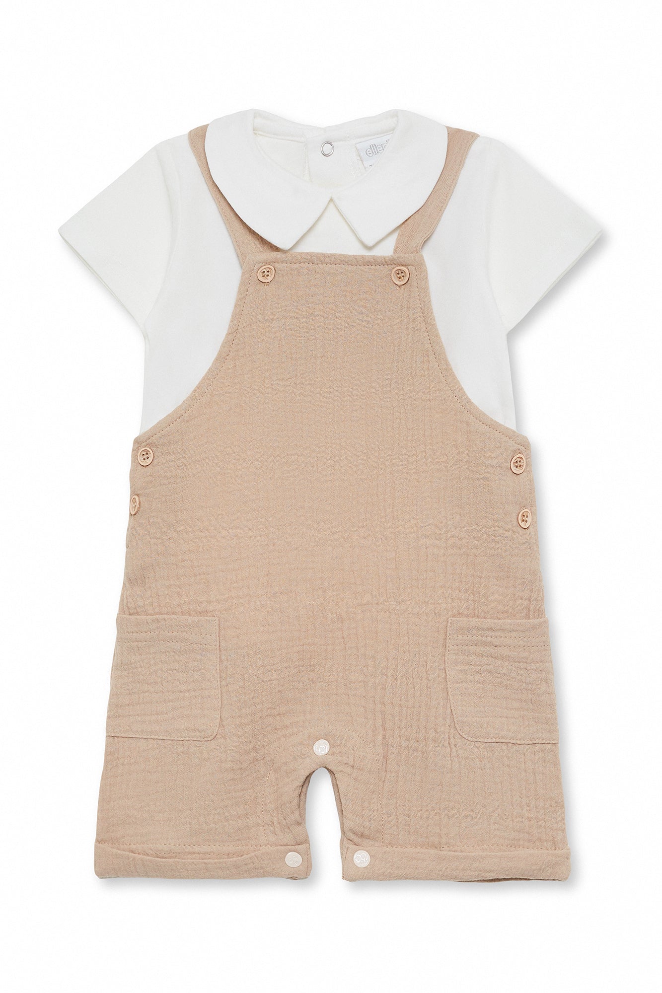 Completo Estivo Bambino in Garza di Puro Cotone stile Salopette