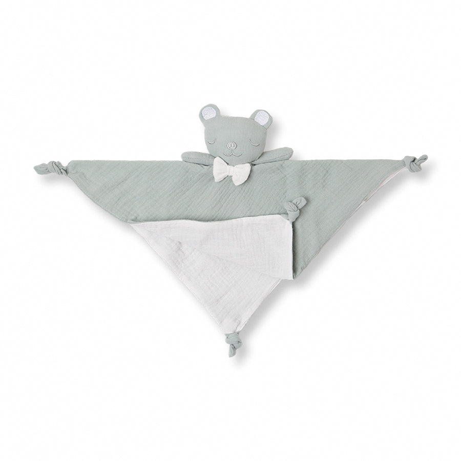 Set Regalo Neonato Orsetto con Doudou, Bavaglino e Massaggiagengive