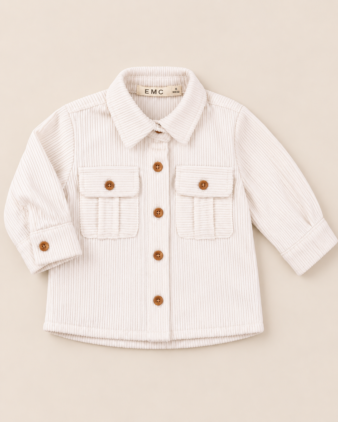 Camicia Bimbo EMC in Velluto a Coste con Taschine