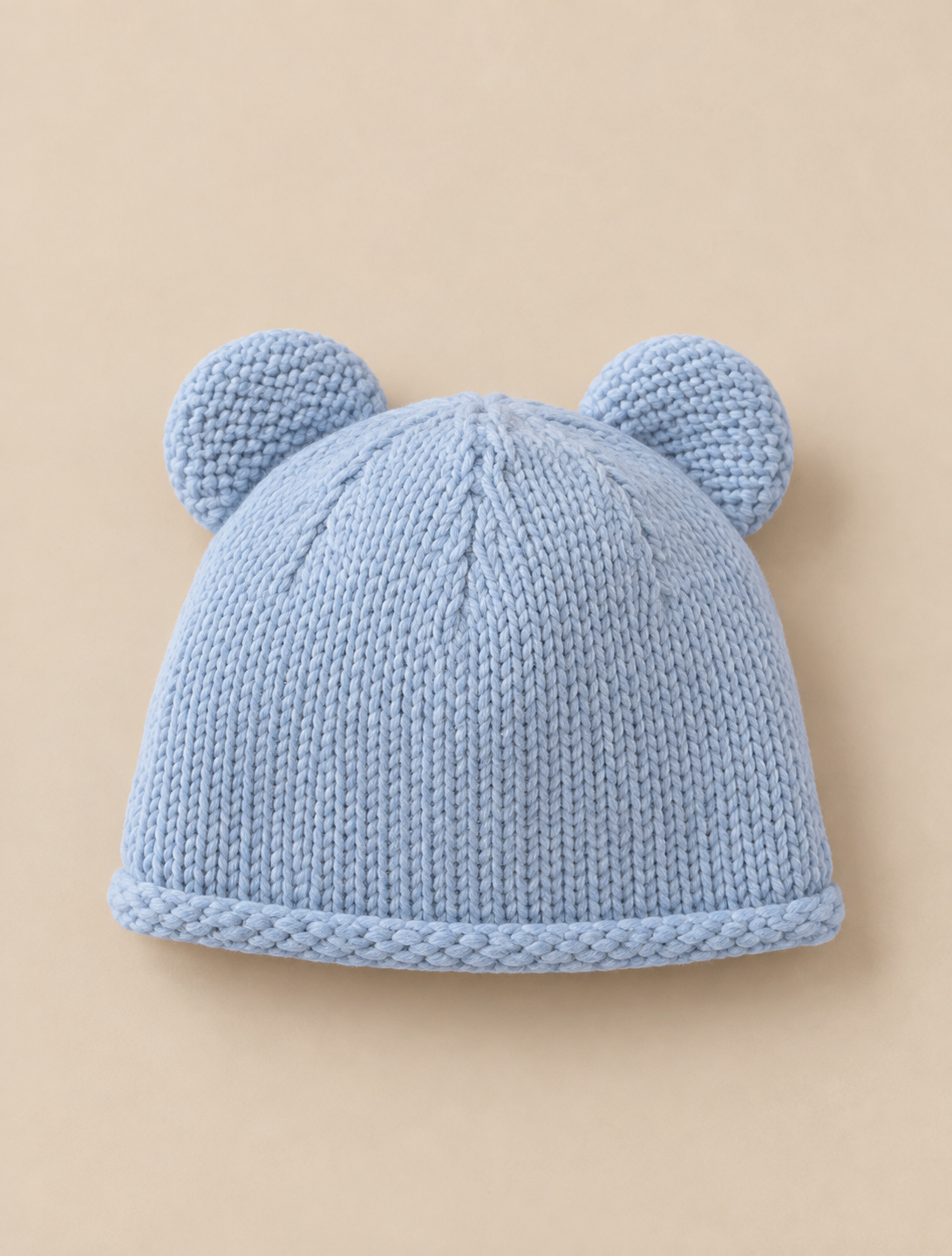 Berretto Tricot per Neonato in Cotone