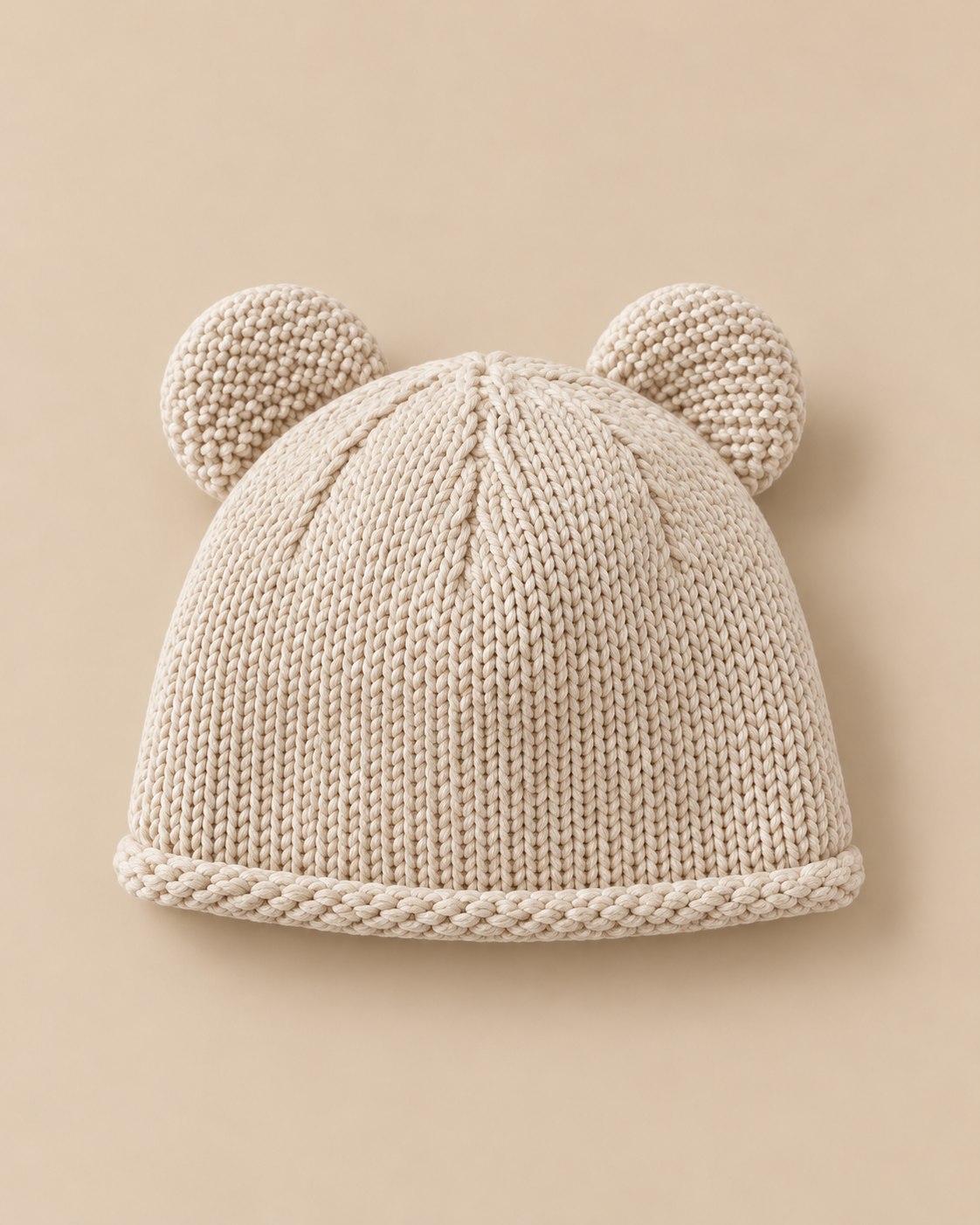 Berretto Tricot per Neonato in Cotone