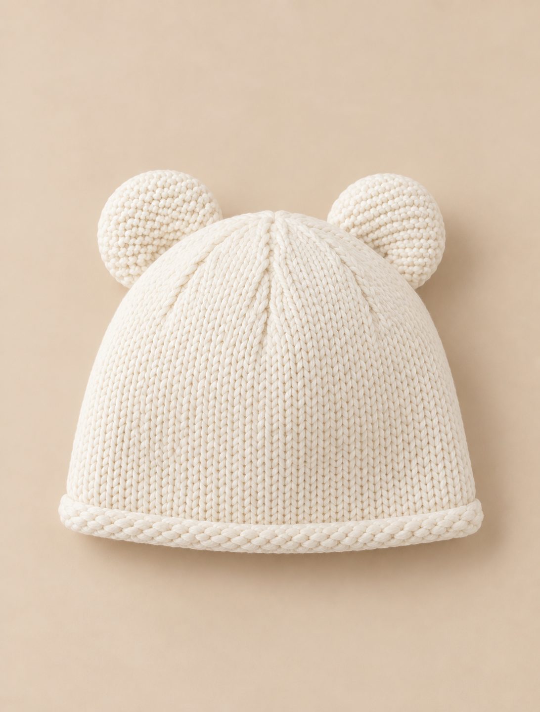 Berretto Tricot per Neonato in Cotone