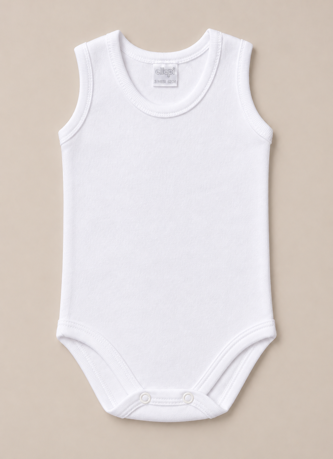 Set 6 Body Neonato Unisex Canotta in Costina di Cotone