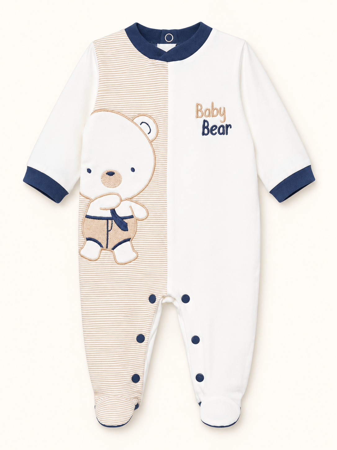 Tutina Neonato Unisex in Jersey di Cotone con Orsetti