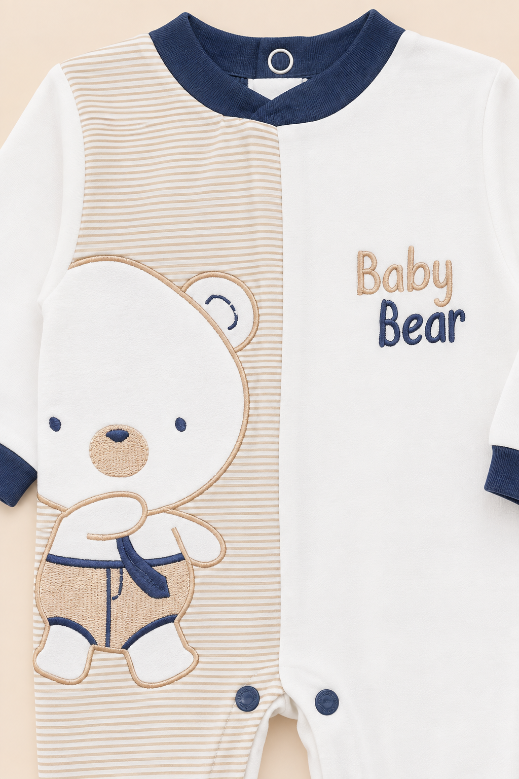 Tutina Neonato Unisex in Jersey di Cotone con Orsetti
