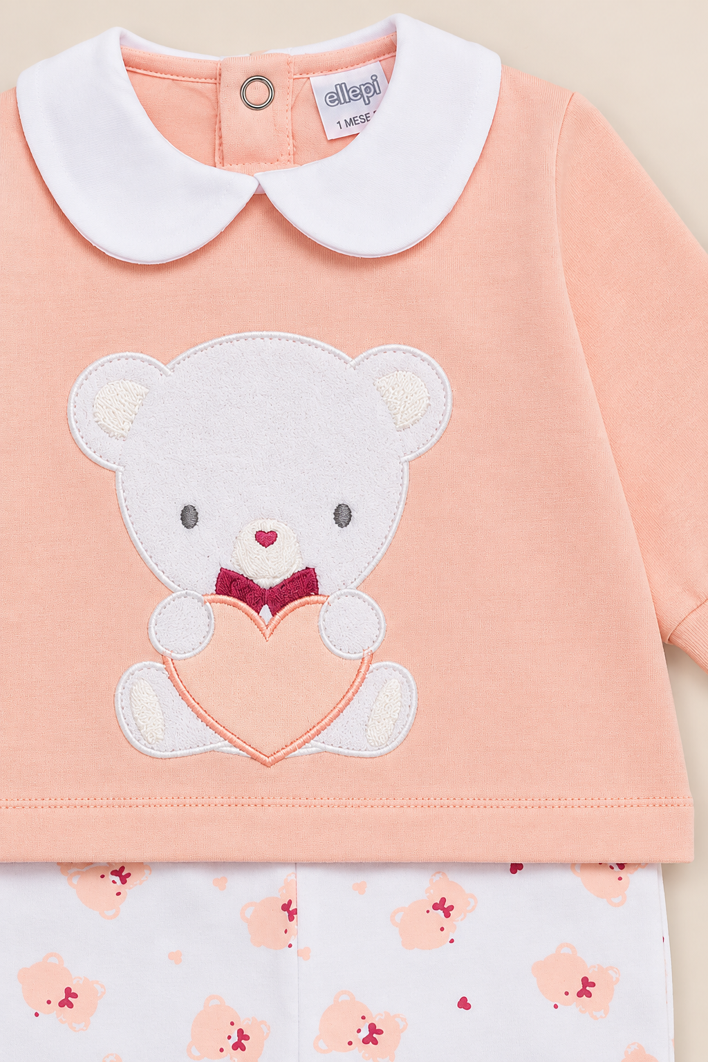 Completino Neonata con Maglia Orsetto e Ghettina Fantasia