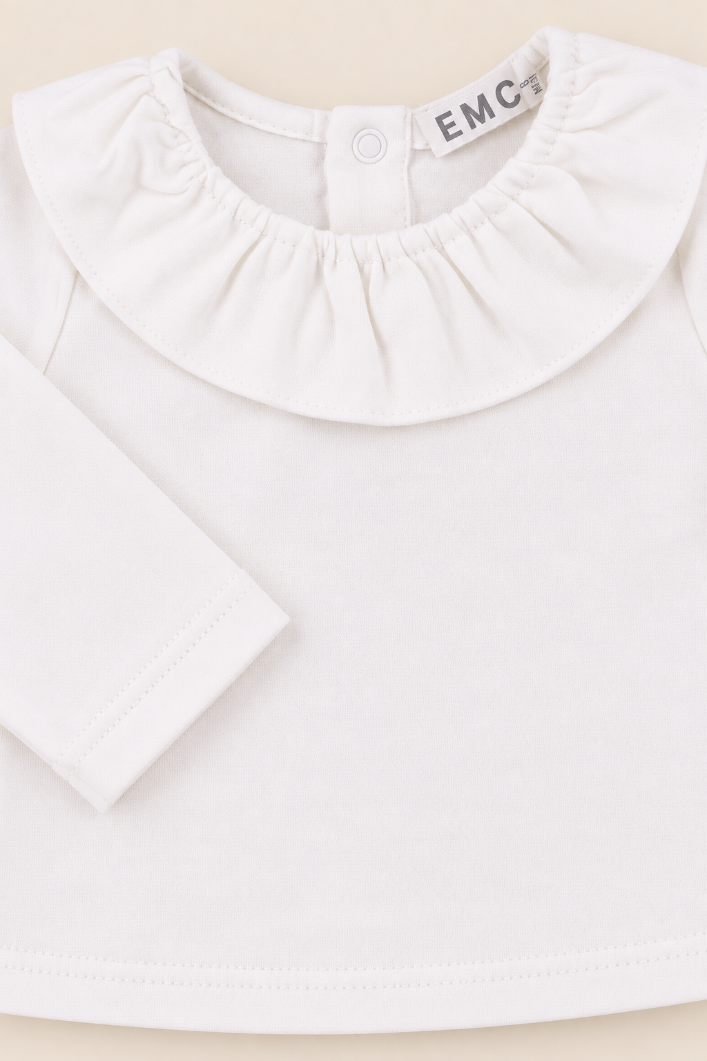Maglia Bimba EMC Manica Lunga con Collo a Balza Arricciata