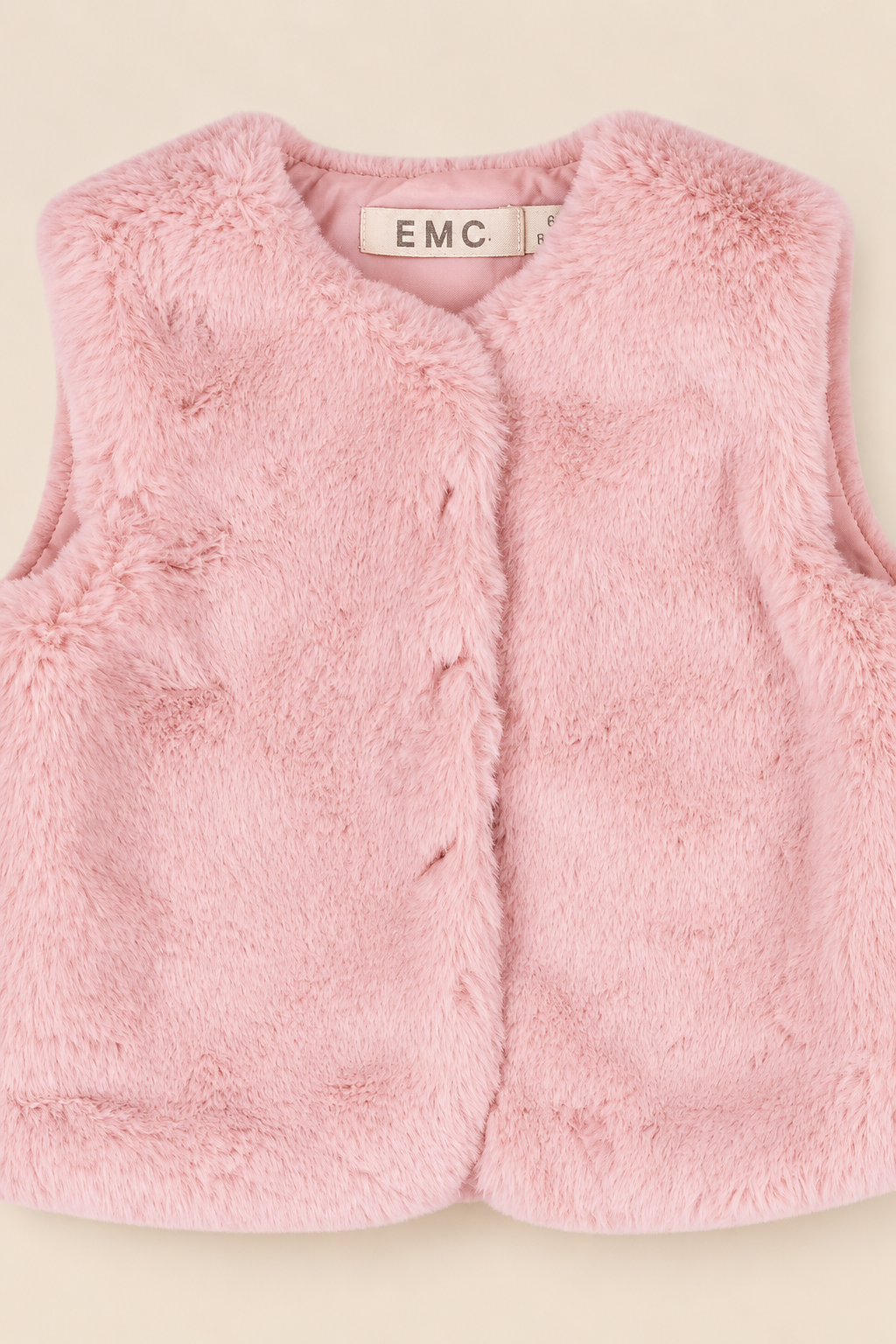 Gilet Bimba EMC Smanicato in Pelliccia Ecologica