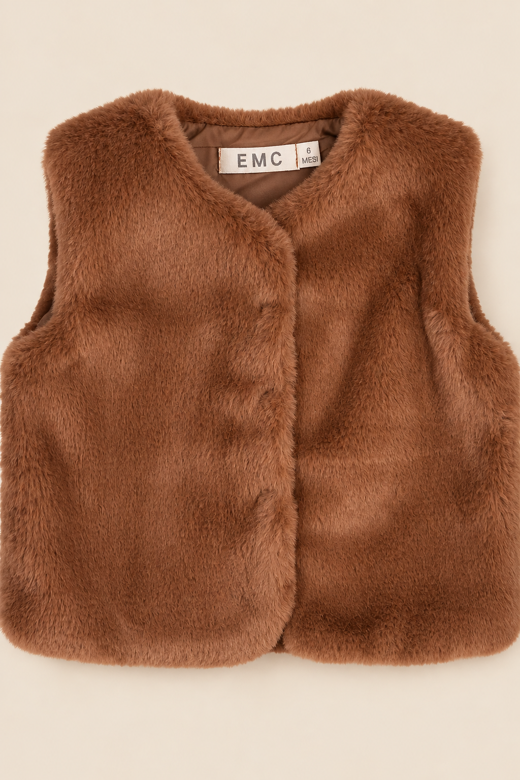 Gilet Bimba EMC Smanicato in Pelliccia Ecologica