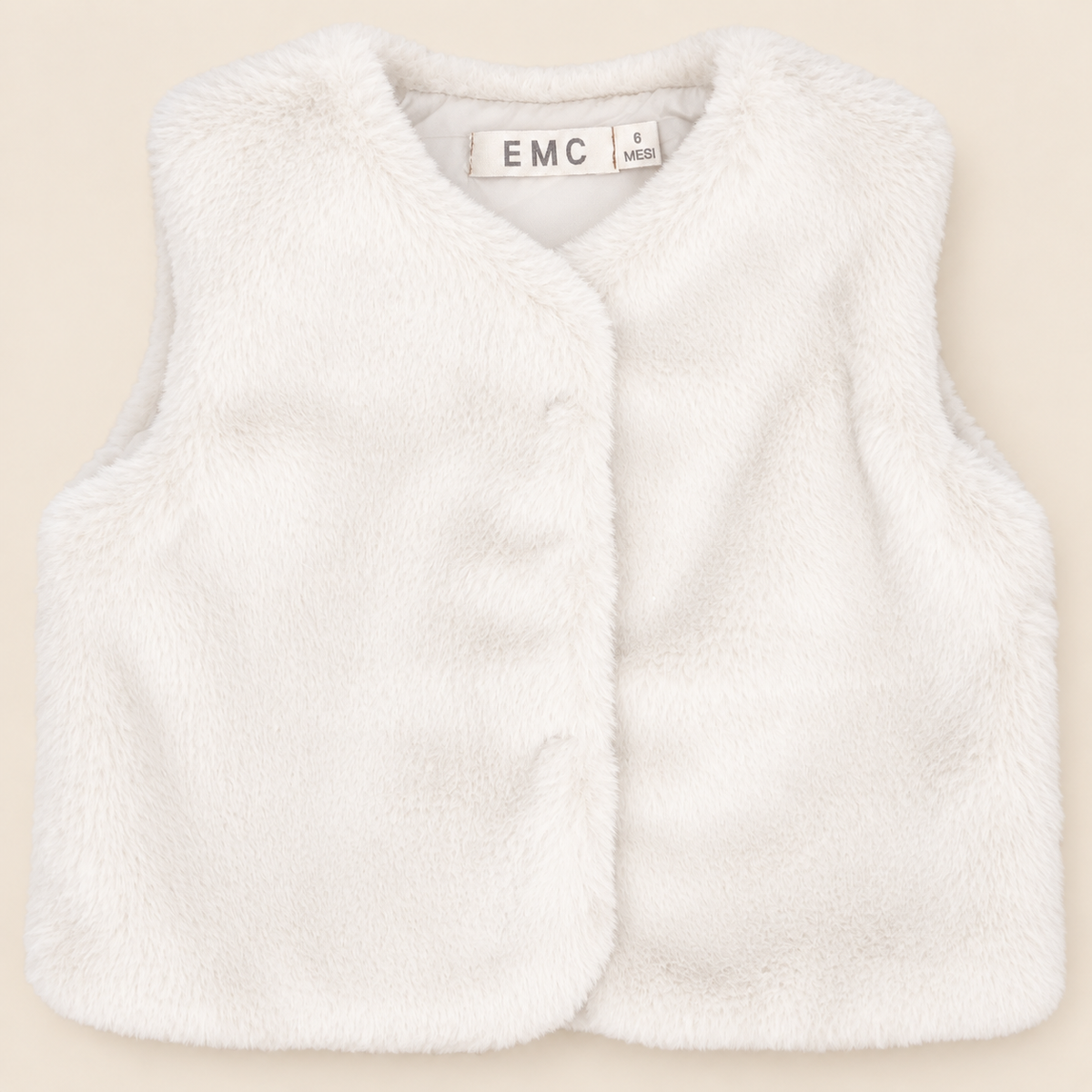 Gilet Bimba EMC Smanicato in Pelliccia Ecologica